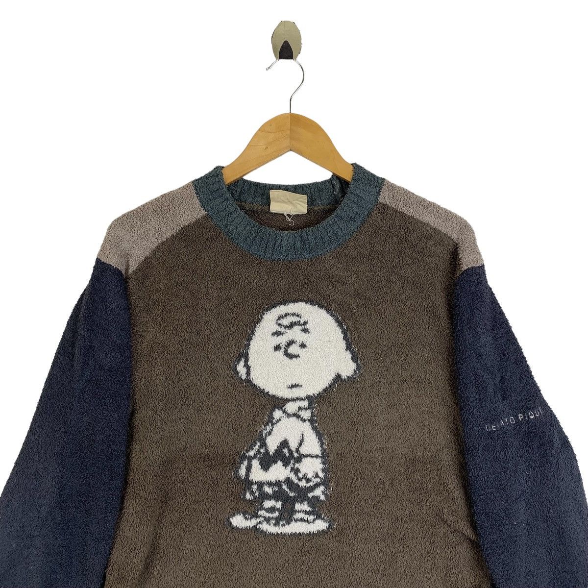 Cartoon Network × Peanuts × Vintage GELATO PIQUE x Snoopy Peanuts Cartoon Fleece Sweatshirt Size US L / EU 52-54 / 3 - 4 Thumbnail