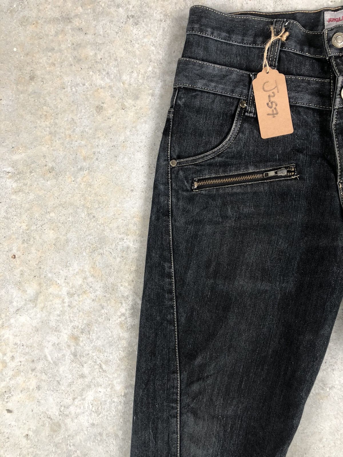 Japanese Brand Japanese Jungle Storm Double Waist Distressed Jeans Size US 33 - 4 Thumbnail