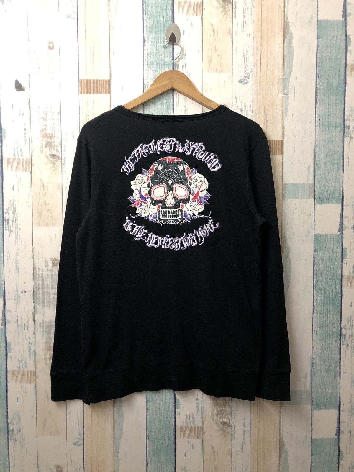 image of Hell Cat Punks Cardigan in Black, Men's (Size Large)