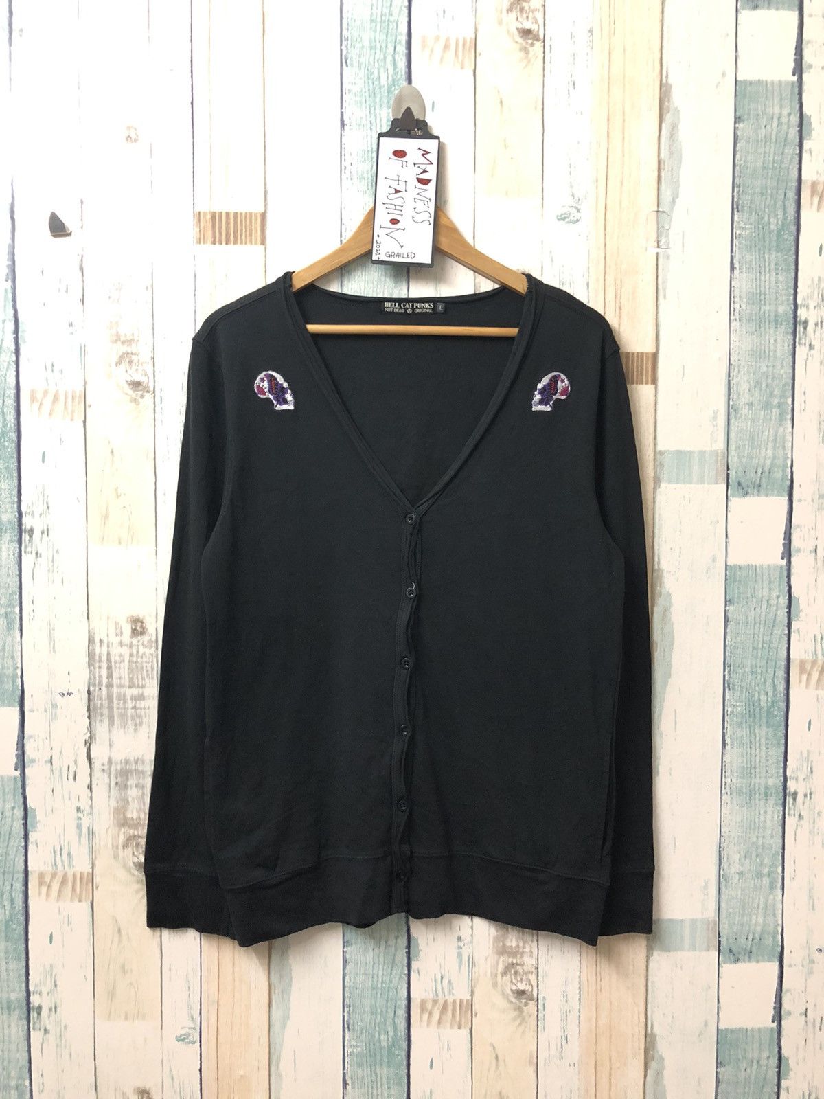 Japanese Brand × Seditionaries Hell Cat Punks Cardigan Size US L / EU 52-54 / 3 - 4 Thumbnail