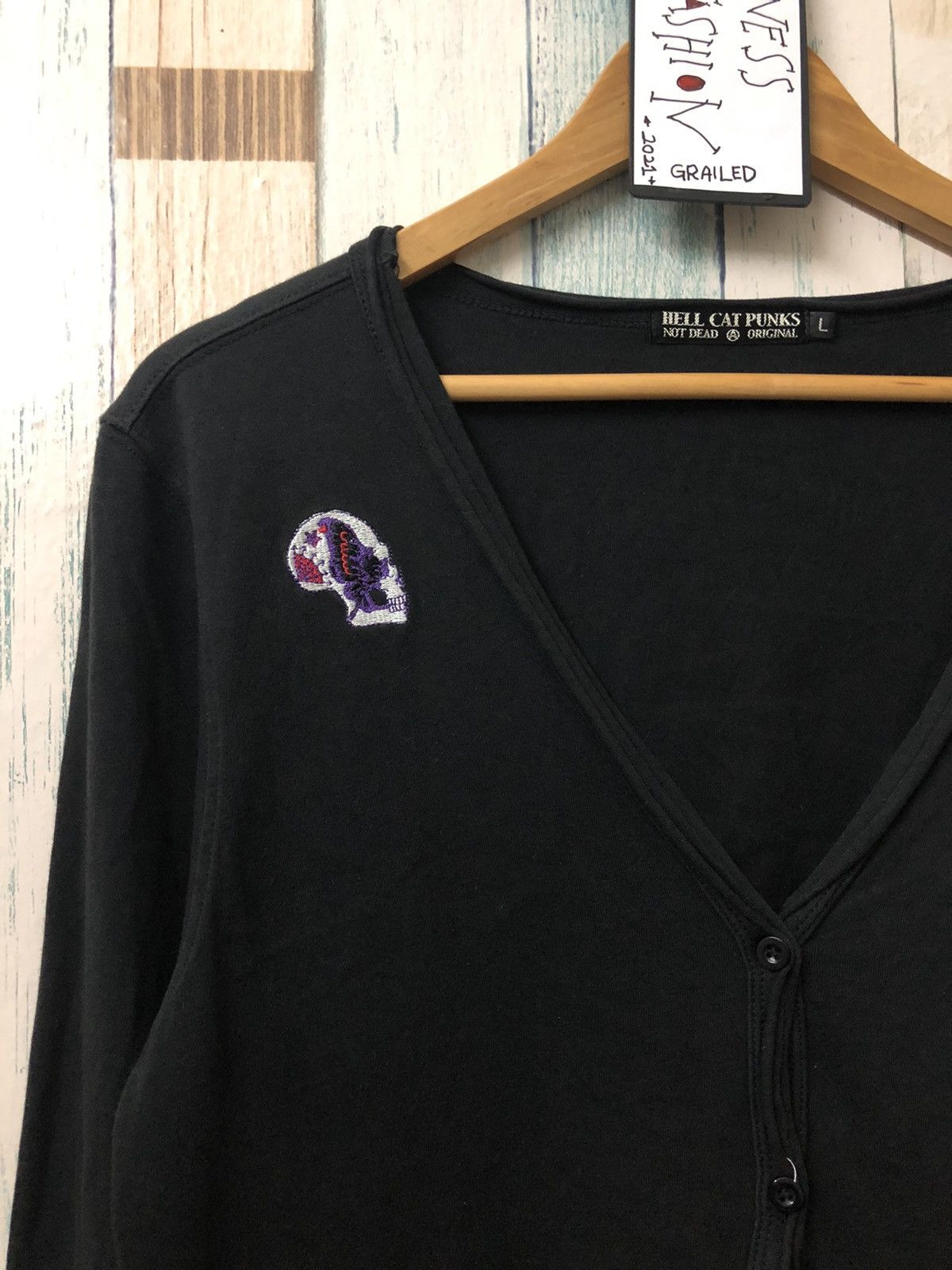Japanese Brand × Seditionaries Hell Cat Punks Cardigan Size US L / EU 52-54 / 3 - 6 Thumbnail