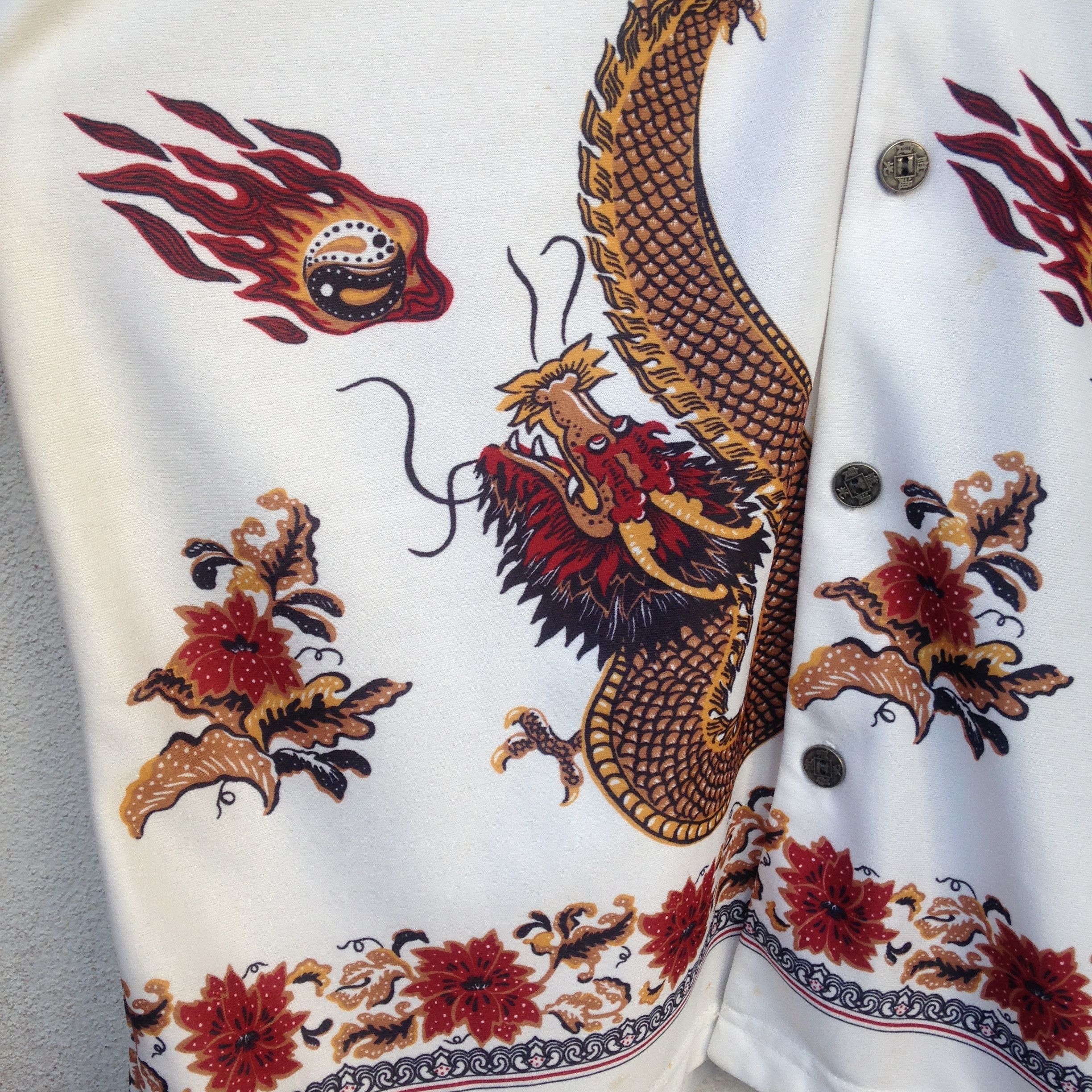 Japanese Brand Dragon Yakuza Printed Shirt Size US L / EU 52-54 / 3 - 5 Thumbnail