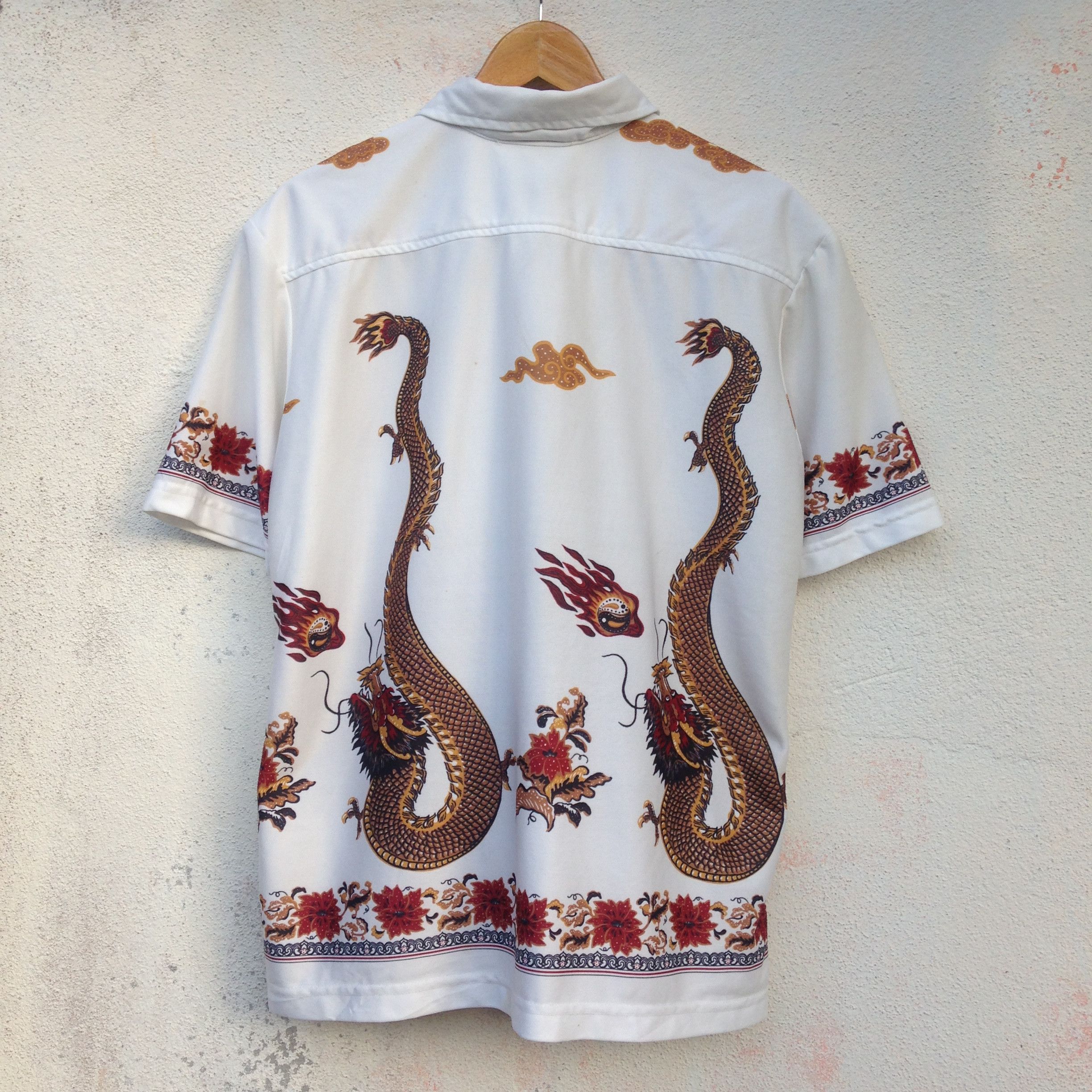 Japanese Brand Dragon Yakuza Printed Shirt Size US L / EU 52-54 / 3 - 6 Thumbnail
