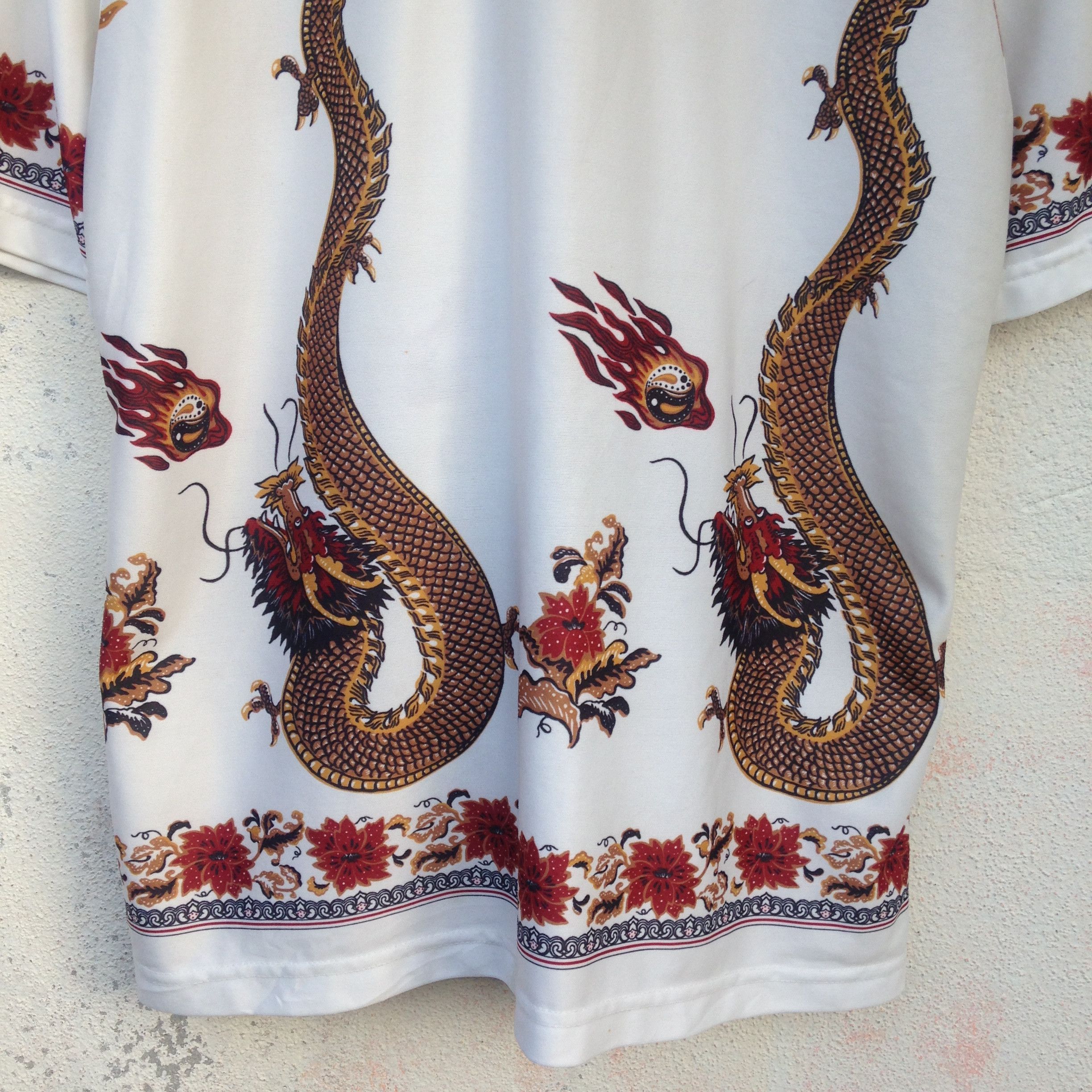 Japanese Brand Dragon Yakuza Printed Shirt Size US L / EU 52-54 / 3 - 7 Thumbnail