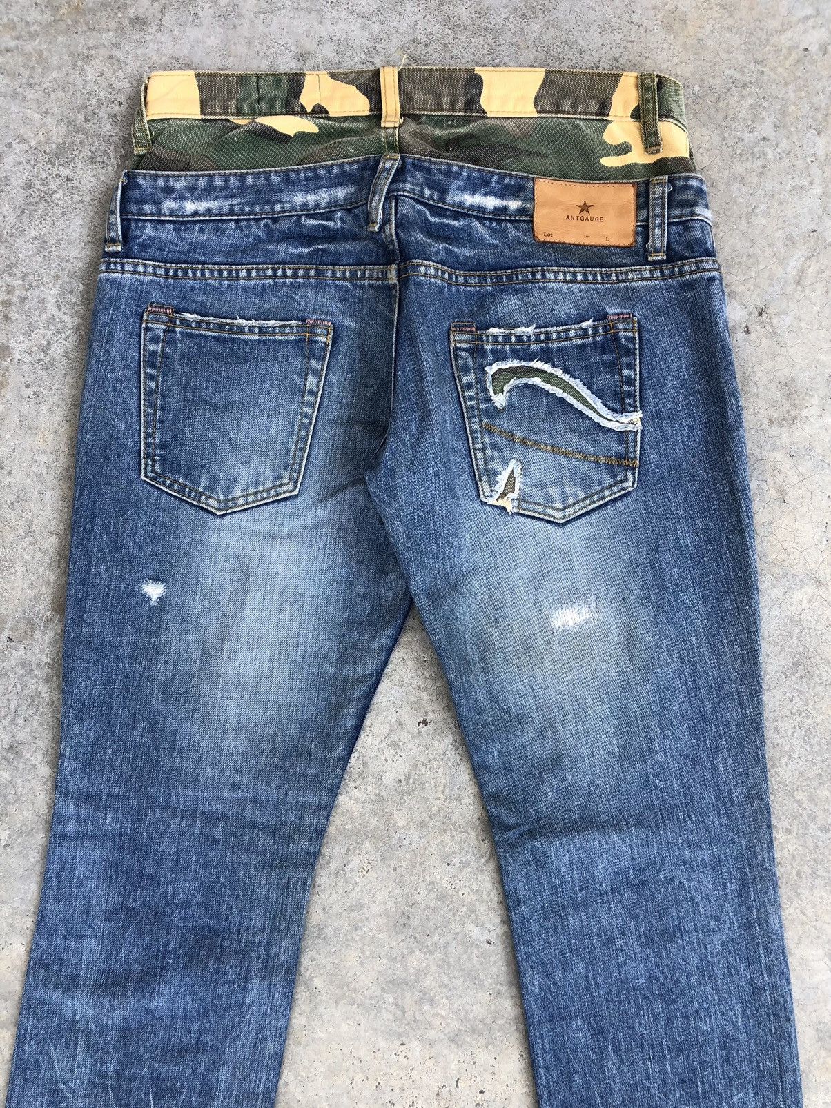 Japanese Brand Japanese Antgauge Double Waist Distressed Jeans Size US 30 / EU 46 - 8 Thumbnail