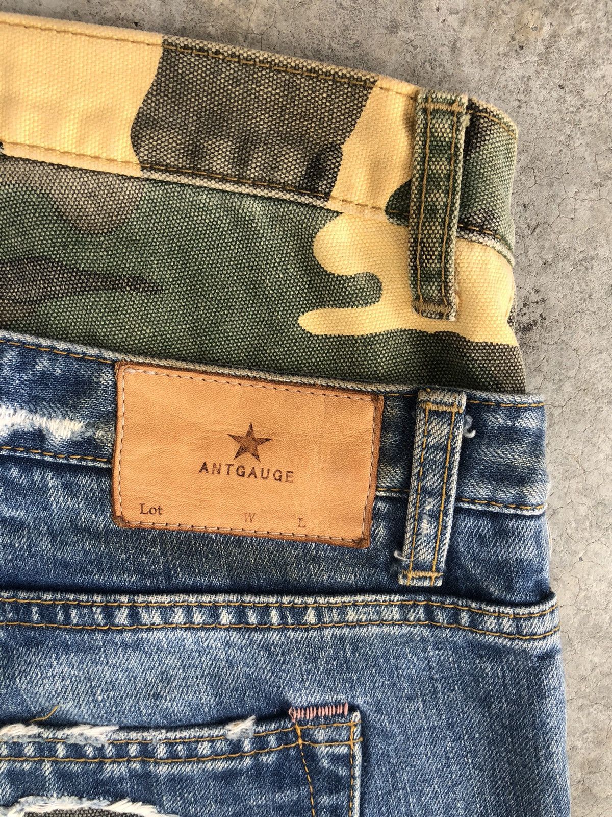 Japanese Brand Japanese Antgauge Double Waist Distressed Jeans Size US 30 / EU 46 - 13 Thumbnail