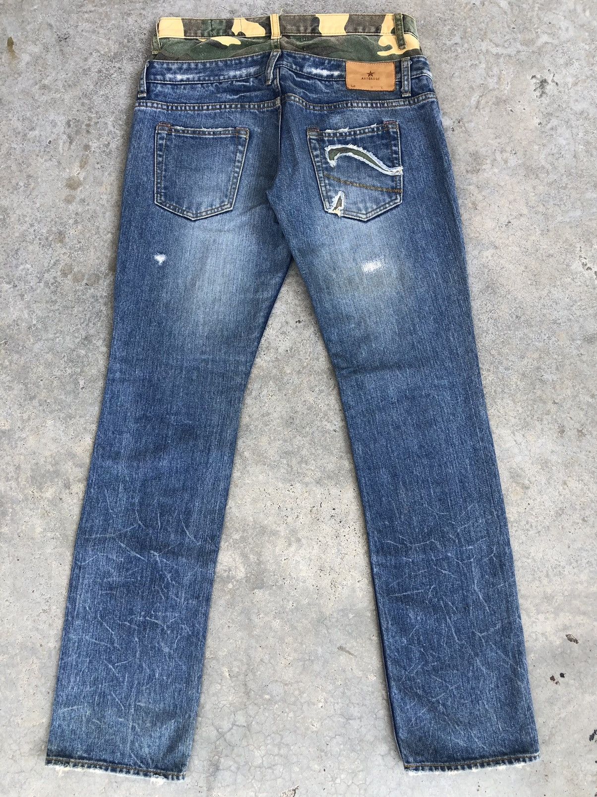 Japanese Brand Japanese Antgauge Double Waist Distressed Jeans Size US 30 / EU 46 - 2 Thumbnail