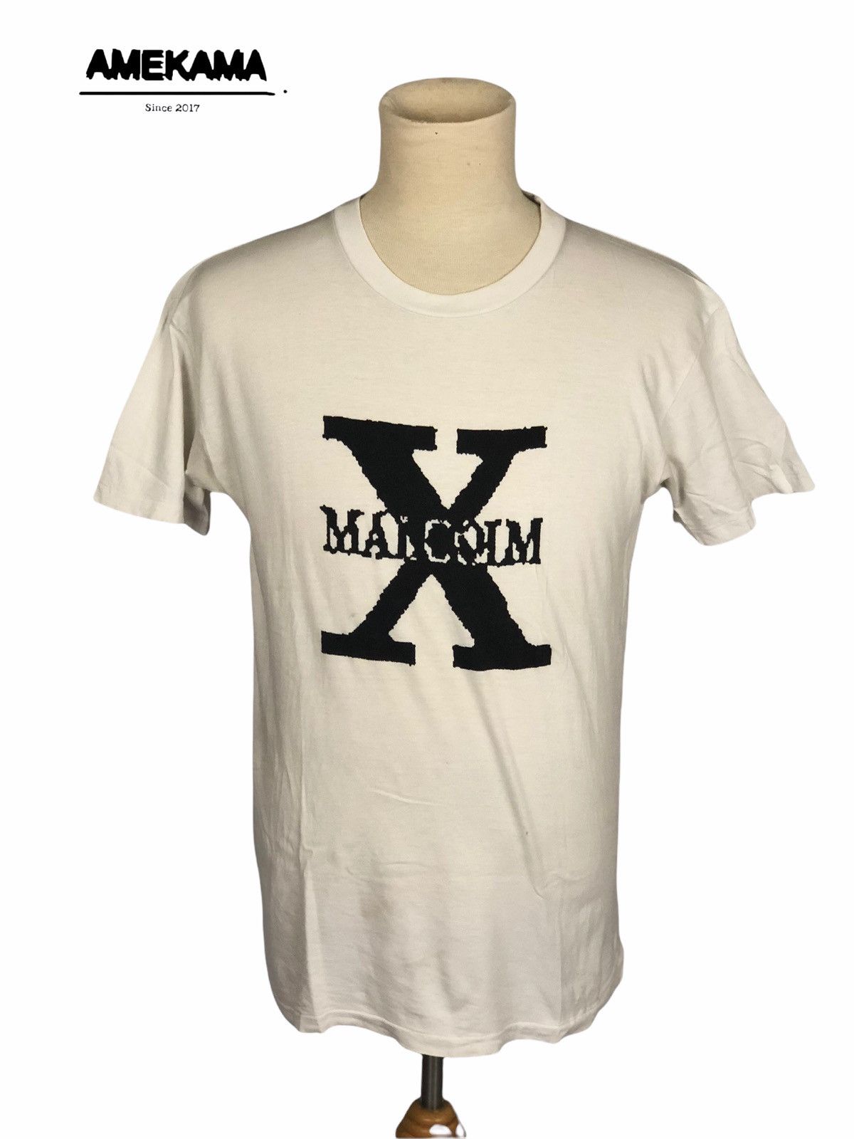 90年代マルコムX Tシャツ LIGHT GRAY 90's Vintage