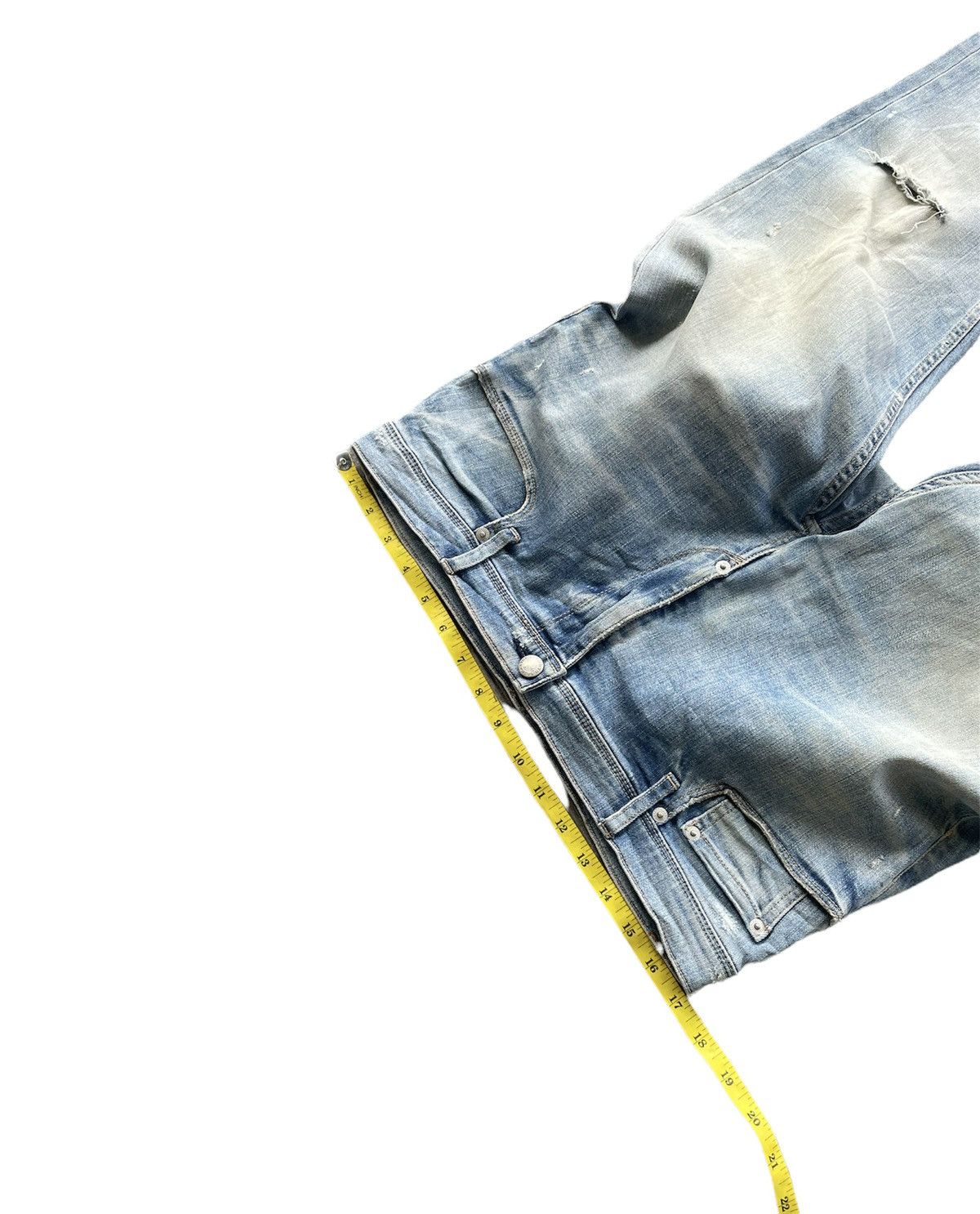 Katharine Hamnett London × Vintage Vintage Katharine Hamnett London Distressed Denim Size US 33 - 2 Thumbnail