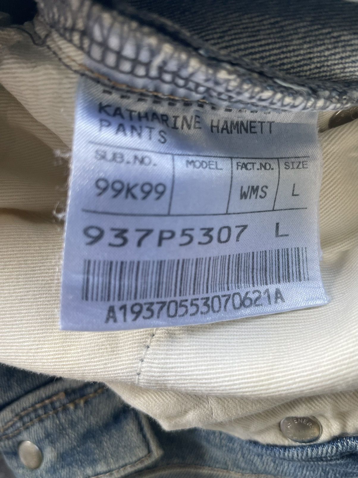 Katharine Hamnett London × Vintage Vintage Katharine Hamnett London Distressed Denim Size US 33 - 19 Thumbnail
