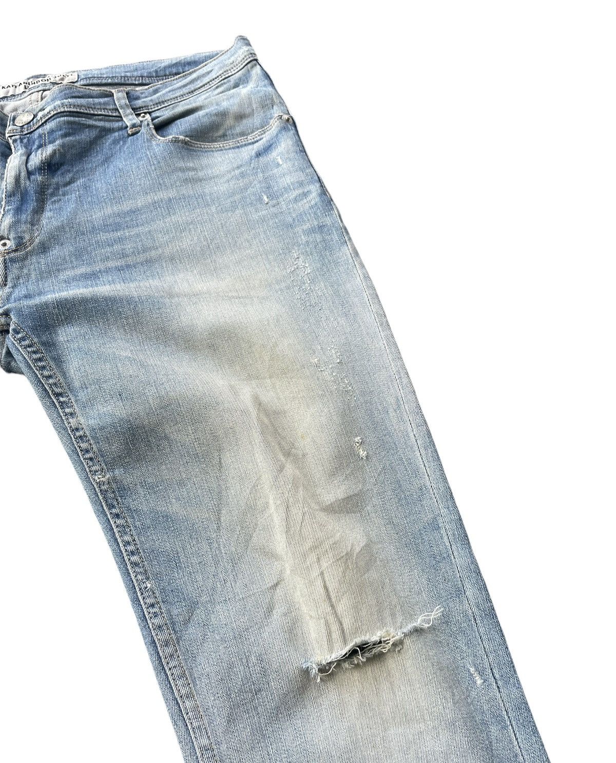 Katharine Hamnett London × Vintage Vintage Katharine Hamnett London Distressed Denim Size US 33 - 6 Thumbnail
