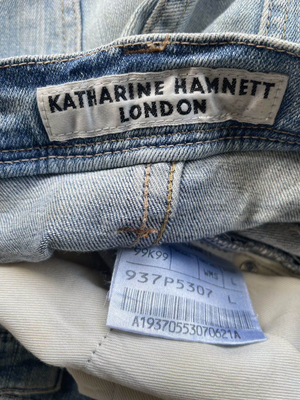 Katharine Hamnett London × Vintage Vintage Katharine Hamnett London Distressed Denim Size US 33 - 17 Thumbnail