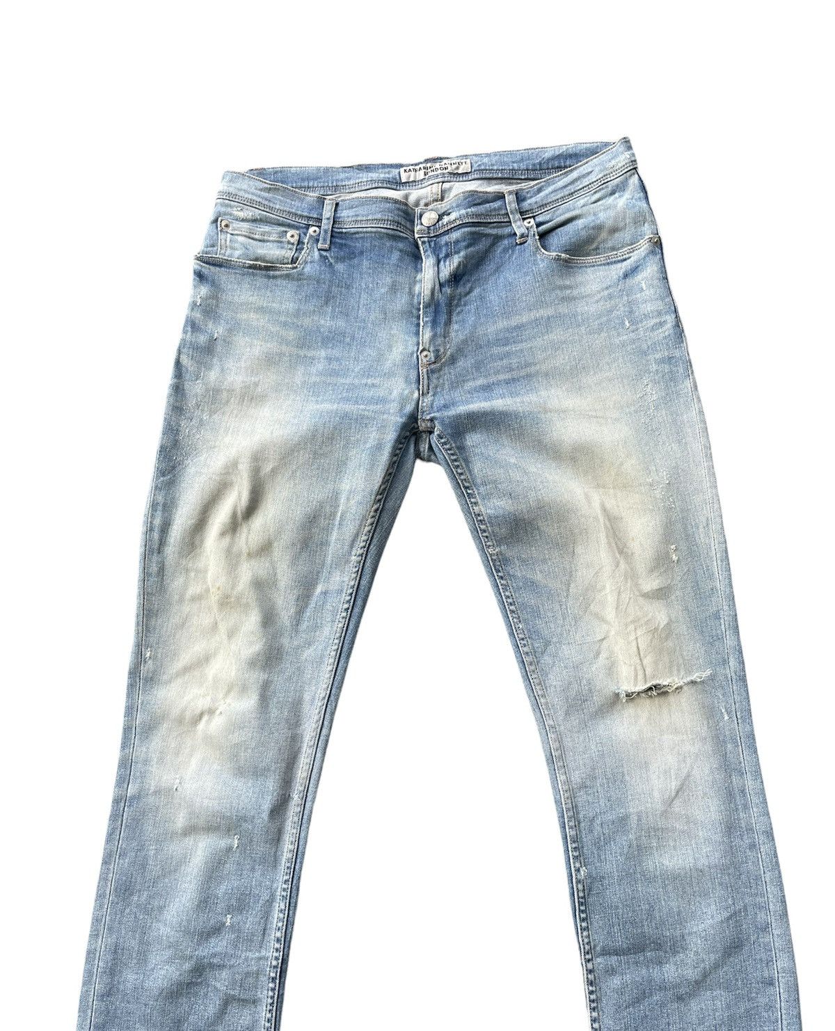 Katharine Hamnett London × Vintage Vintage Katharine Hamnett London Distressed Denim Size US 33 - 5 Thumbnail