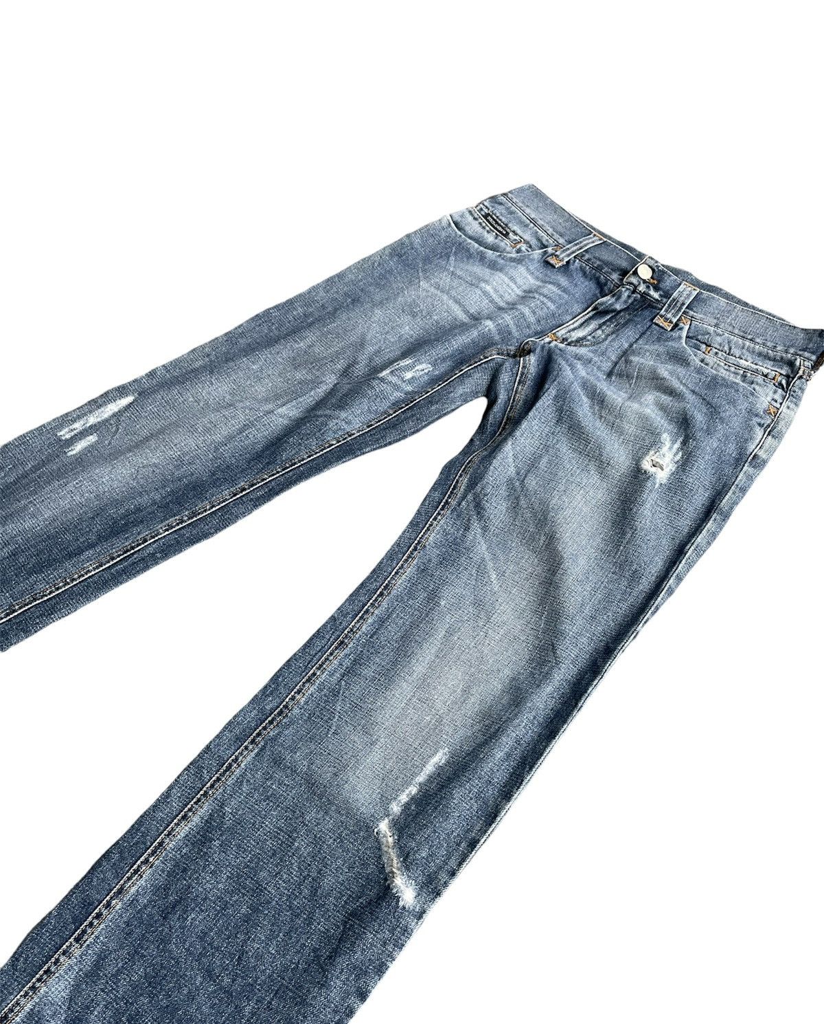Dolce & Gabbana Vintage D&G Aging Distresed Denim Size US 33 - 3 Thumbnail