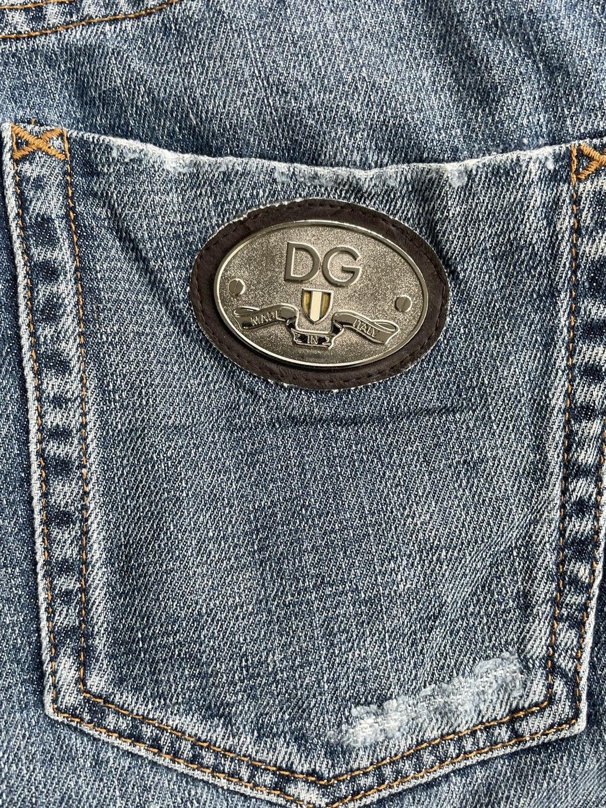 Dolce & Gabbana Vintage D&G Aging Distresed Denim Size US 33 - 12 Thumbnail