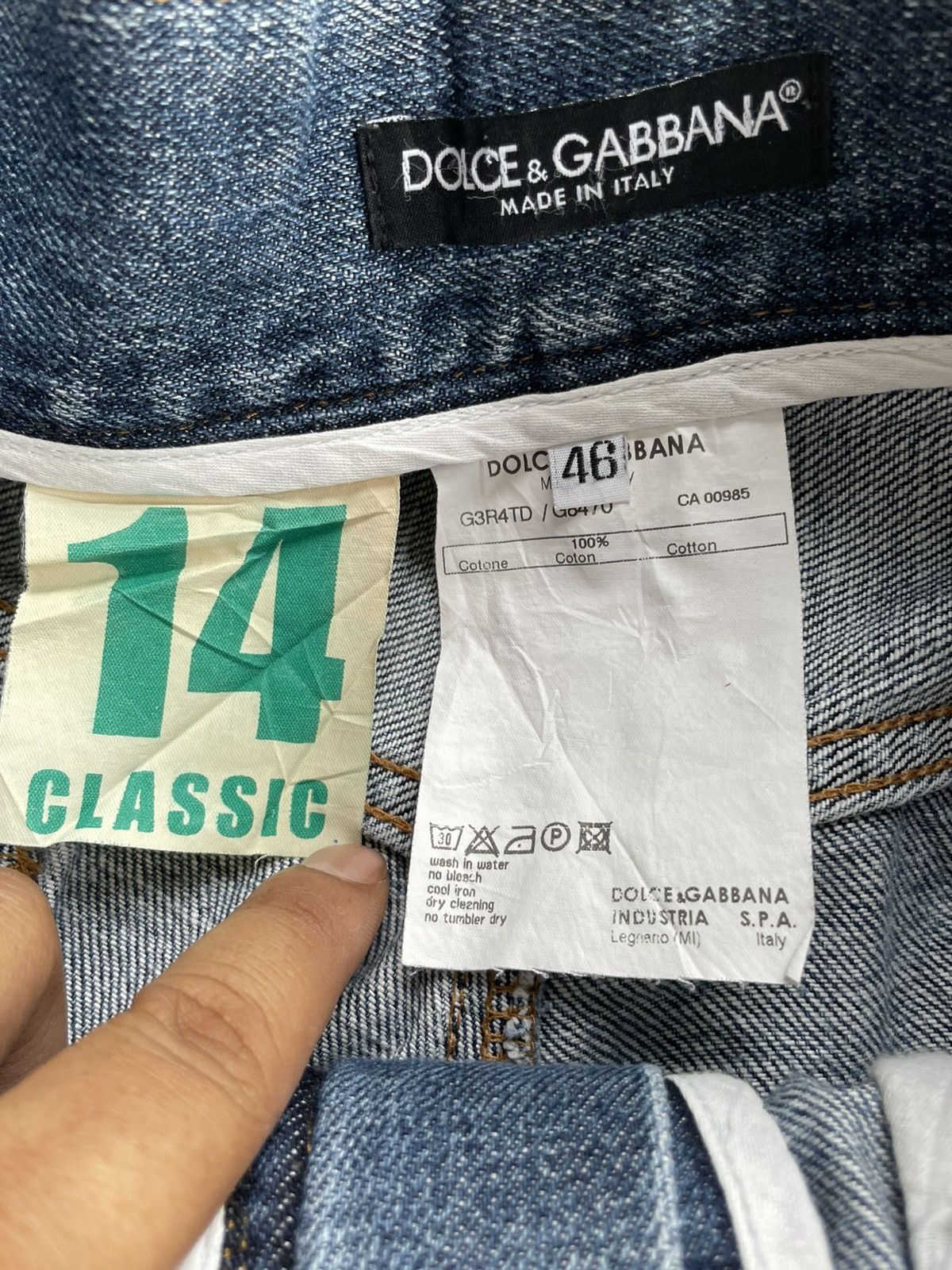 Dolce & Gabbana Vintage D&G Aging Distresed Denim Size US 33 - 15 Thumbnail
