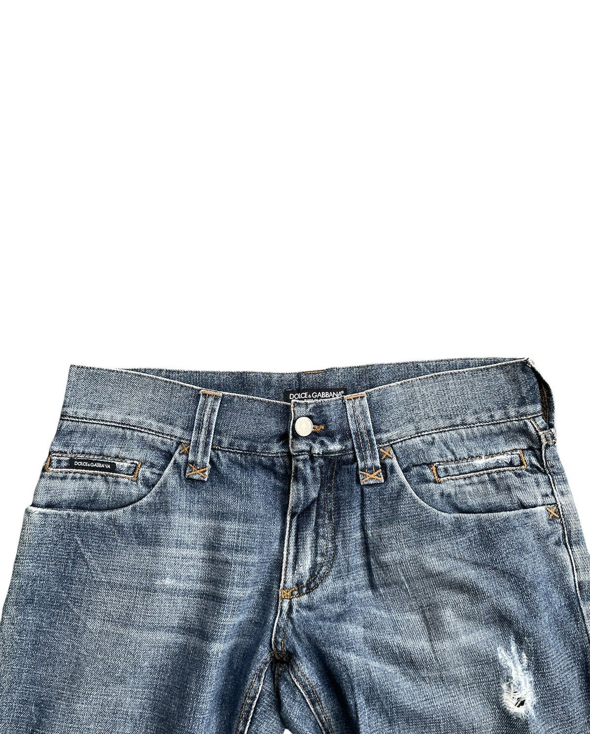 Dolce & Gabbana Vintage D&G Aging Distresed Denim Size US 33 - 7 Thumbnail