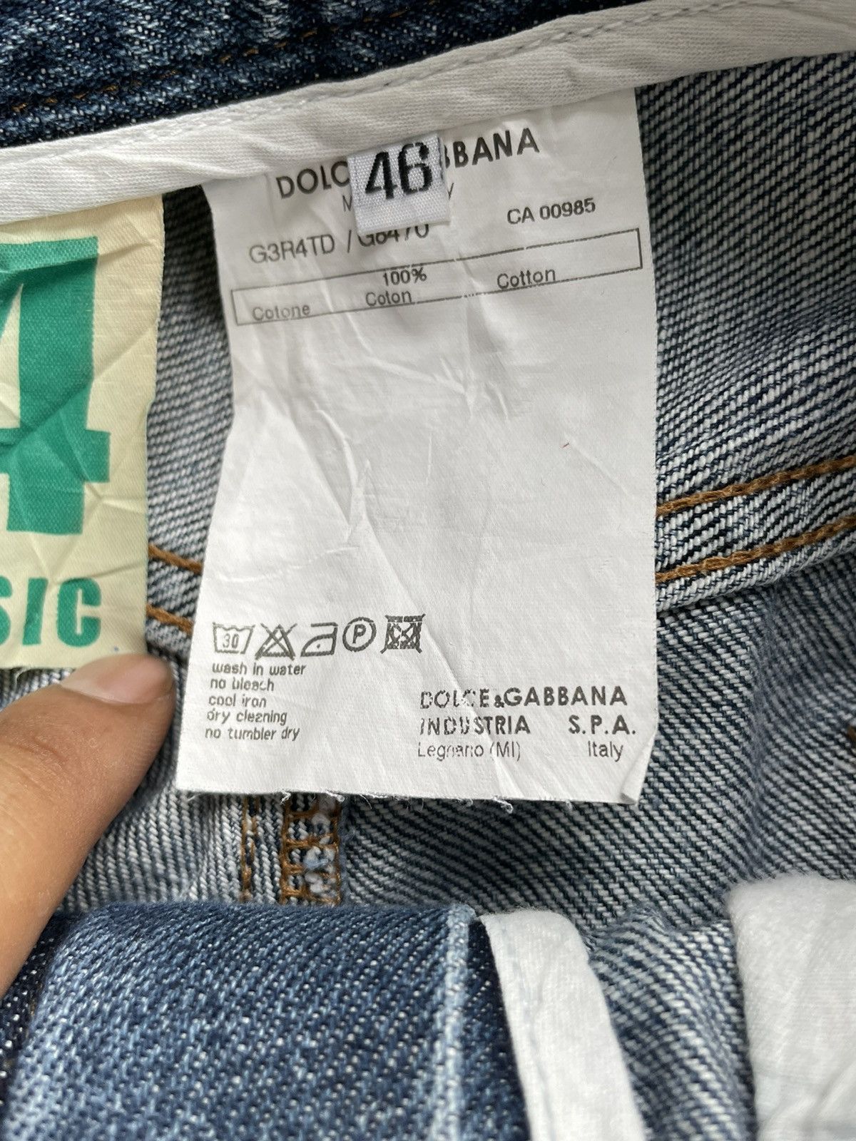 Dolce & Gabbana Vintage D&G Aging Distresed Denim Size US 33 - 14 Thumbnail