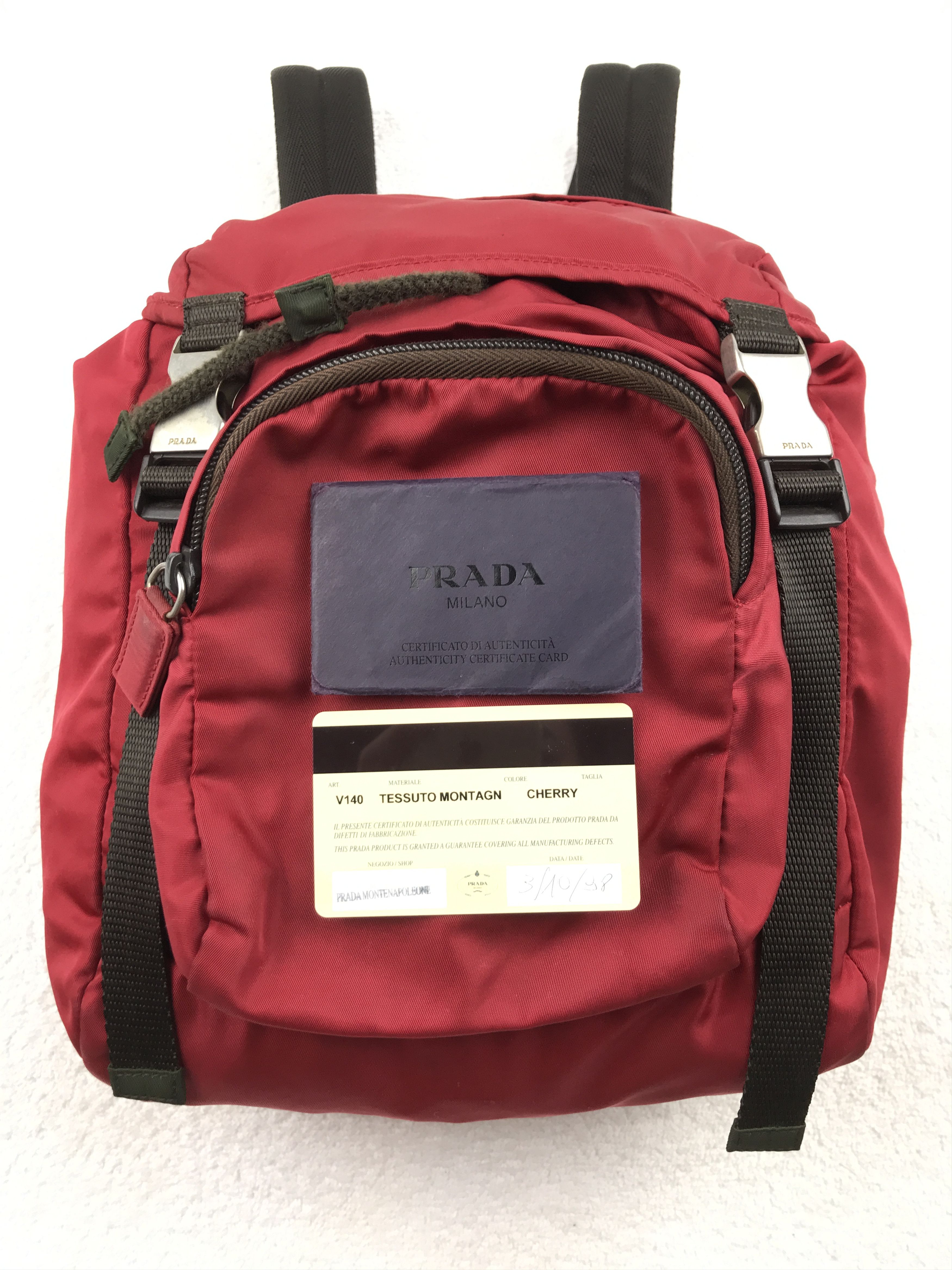 Prada Vintage Prada Nylon Backpack With Authentic Card Size ONE SIZE - 9 Thumbnail