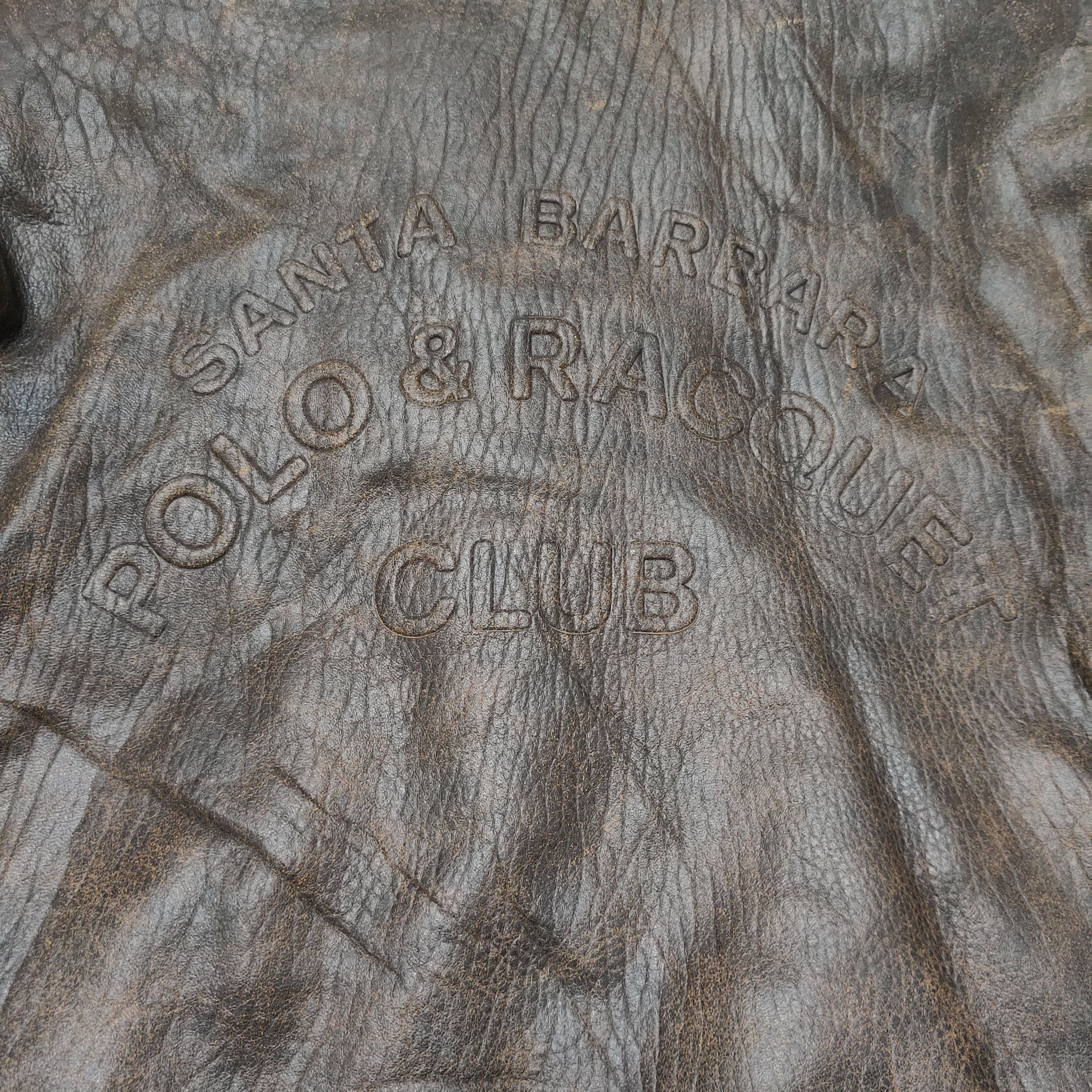 Beverly Hills Polo Club Vintage Santa Barbara Polo & Racquet Club Letaher Jacket Size US L / EU 52-54 / 3 - 17 Thumbnail