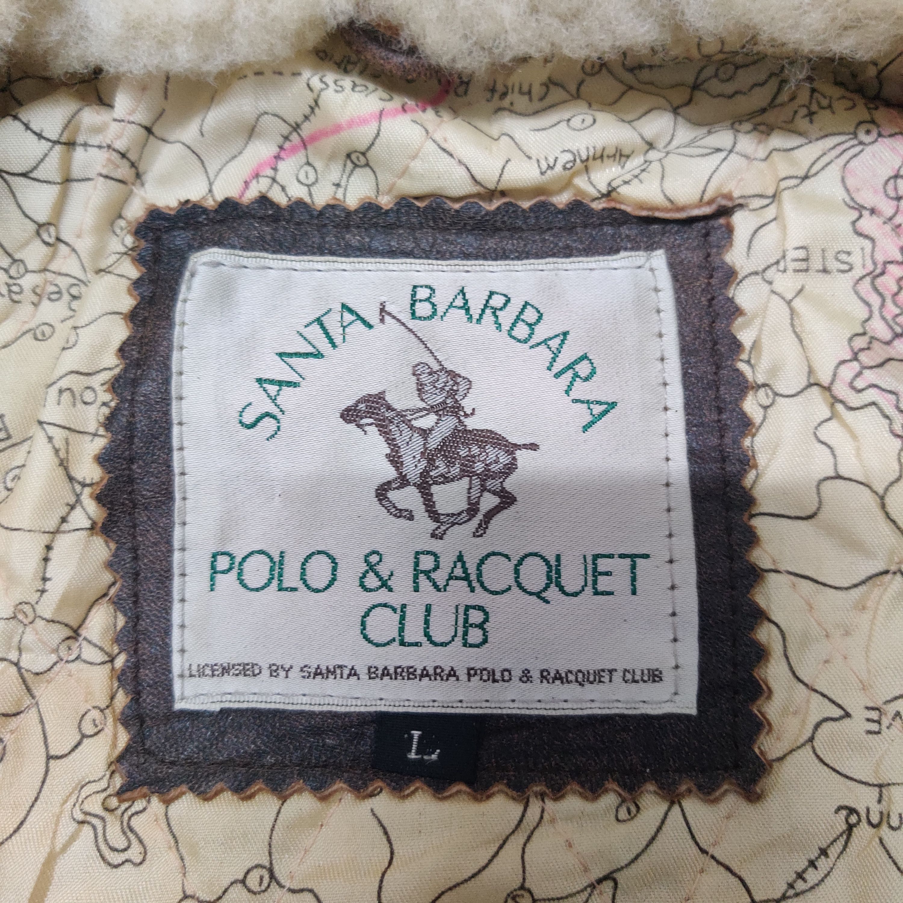 Beverly Hills Polo Club Vintage Santa Barbara Polo & Racquet Club Letaher Jacket Size US L / EU 52-54 / 3 - 12 Thumbnail