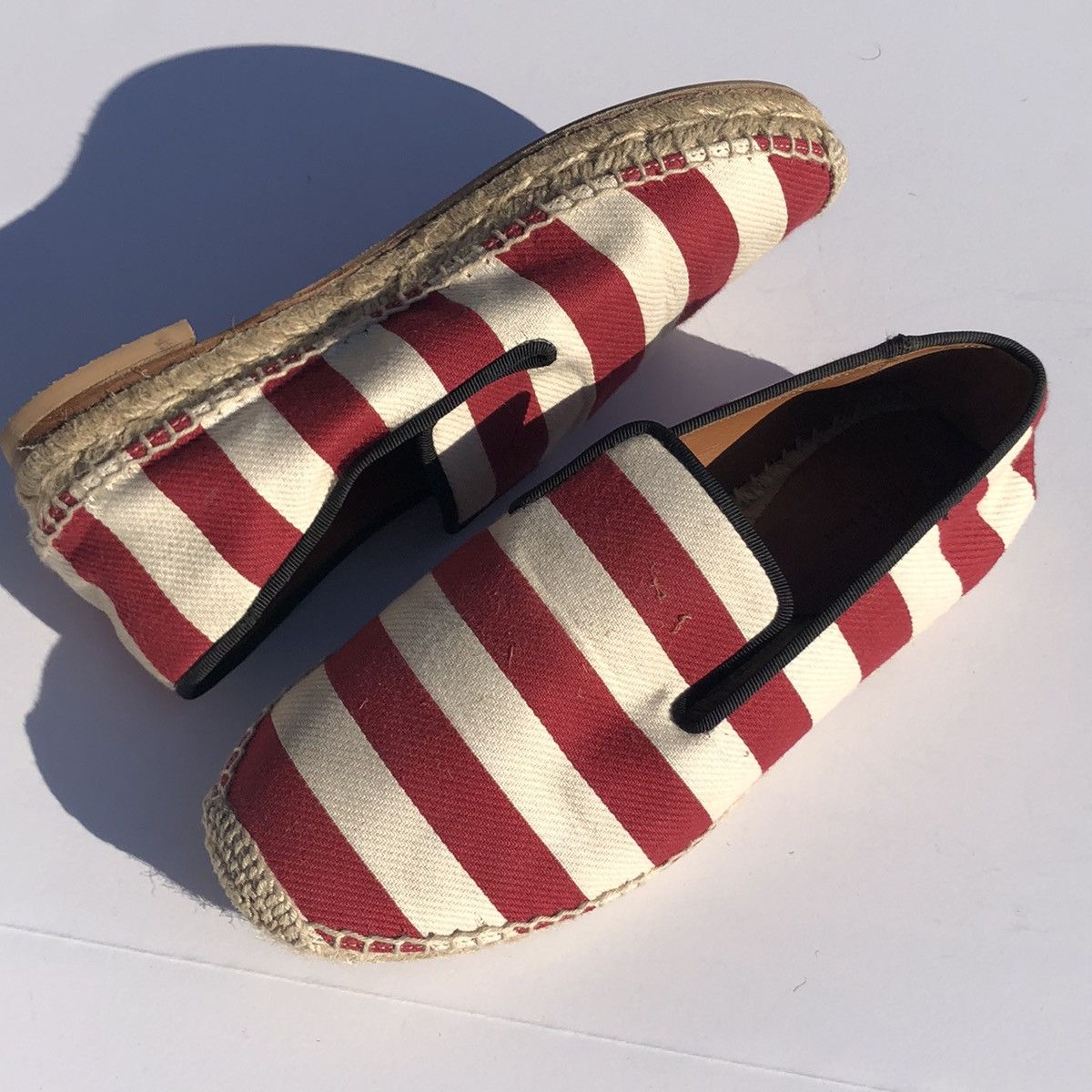 Celine Celine Phoebe Philo Canvas Striped Espadrille Flats Size US 7 / IT 37 - 2 Thumbnail