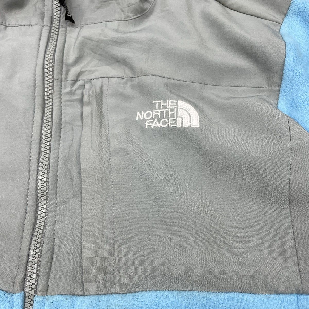 The North Face × Vintage The North Face Blue Grey Denali Jacket Size US L / EU 52-54 / 3 - 4 Thumbnail