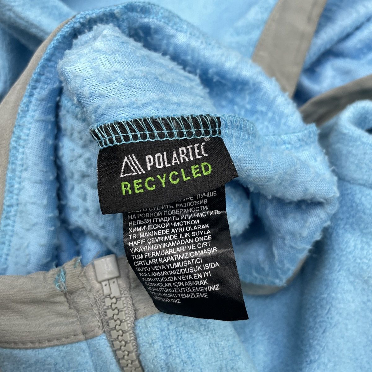 The North Face × Vintage The North Face Blue Grey Denali Jacket Size US L / EU 52-54 / 3 - 9 Thumbnail