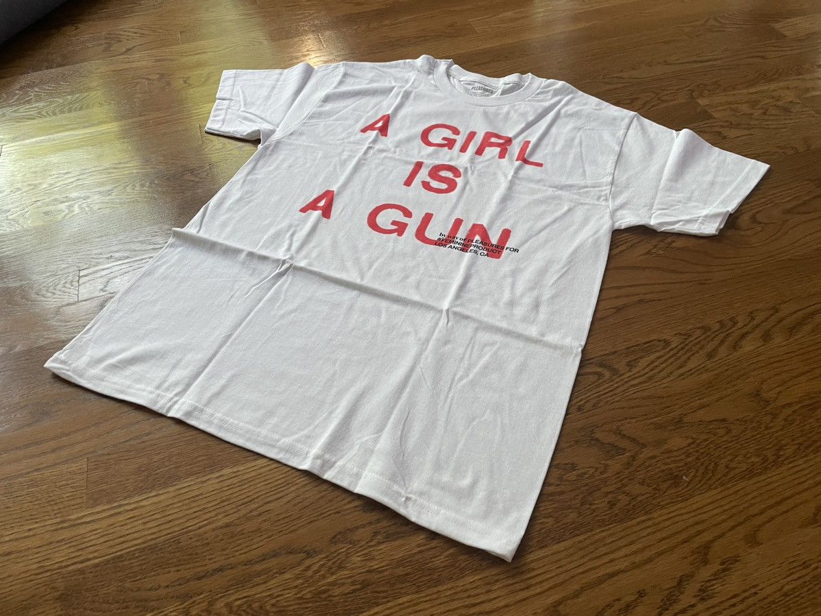 Pleasures Large White A Girl is A Gun Tee Shirt Merch Joy Red Black Size US L / EU 52-54 / 3 - 2 Thumbnail