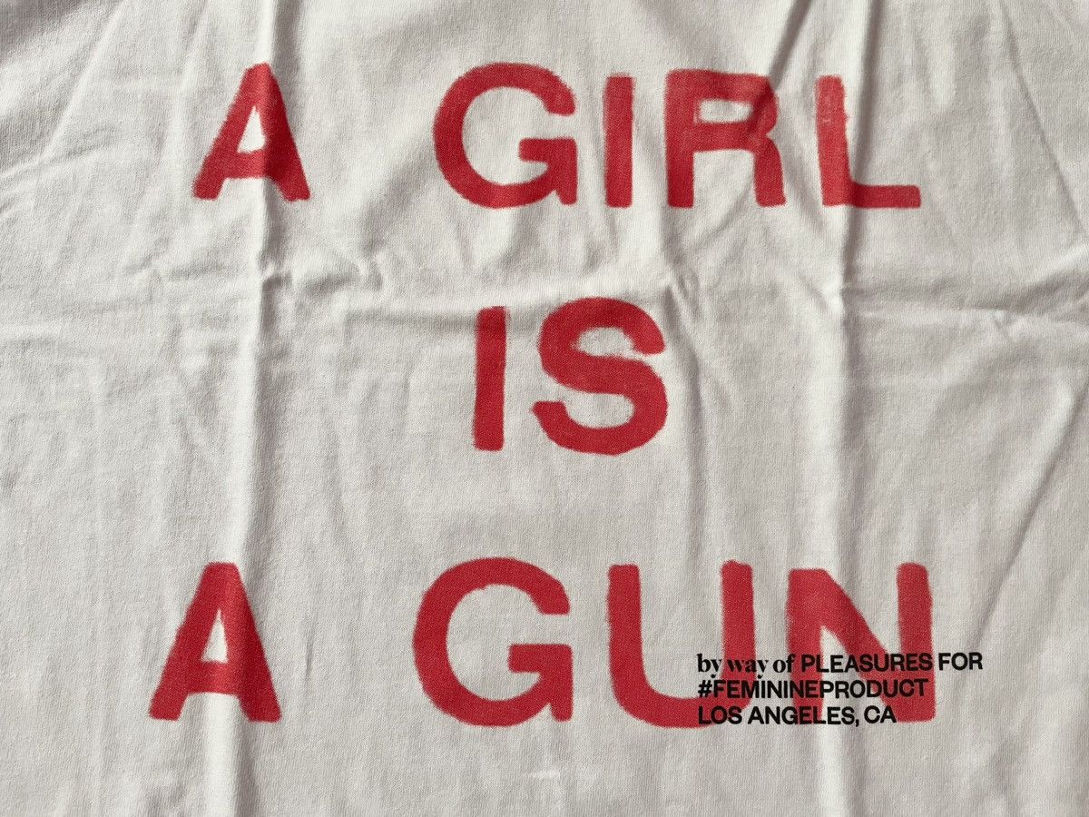 Pleasures Large White A Girl is A Gun Tee Shirt Merch Joy Red Black Size US L / EU 52-54 / 3 - 3 Thumbnail