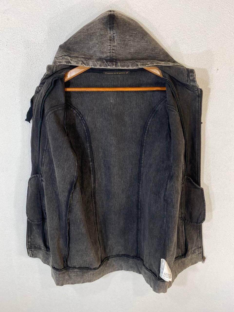 Vintage Japanese Brand Black Denim Jacket Hooded Size US S / EU 44-46 / 1 - 3 Thumbnail