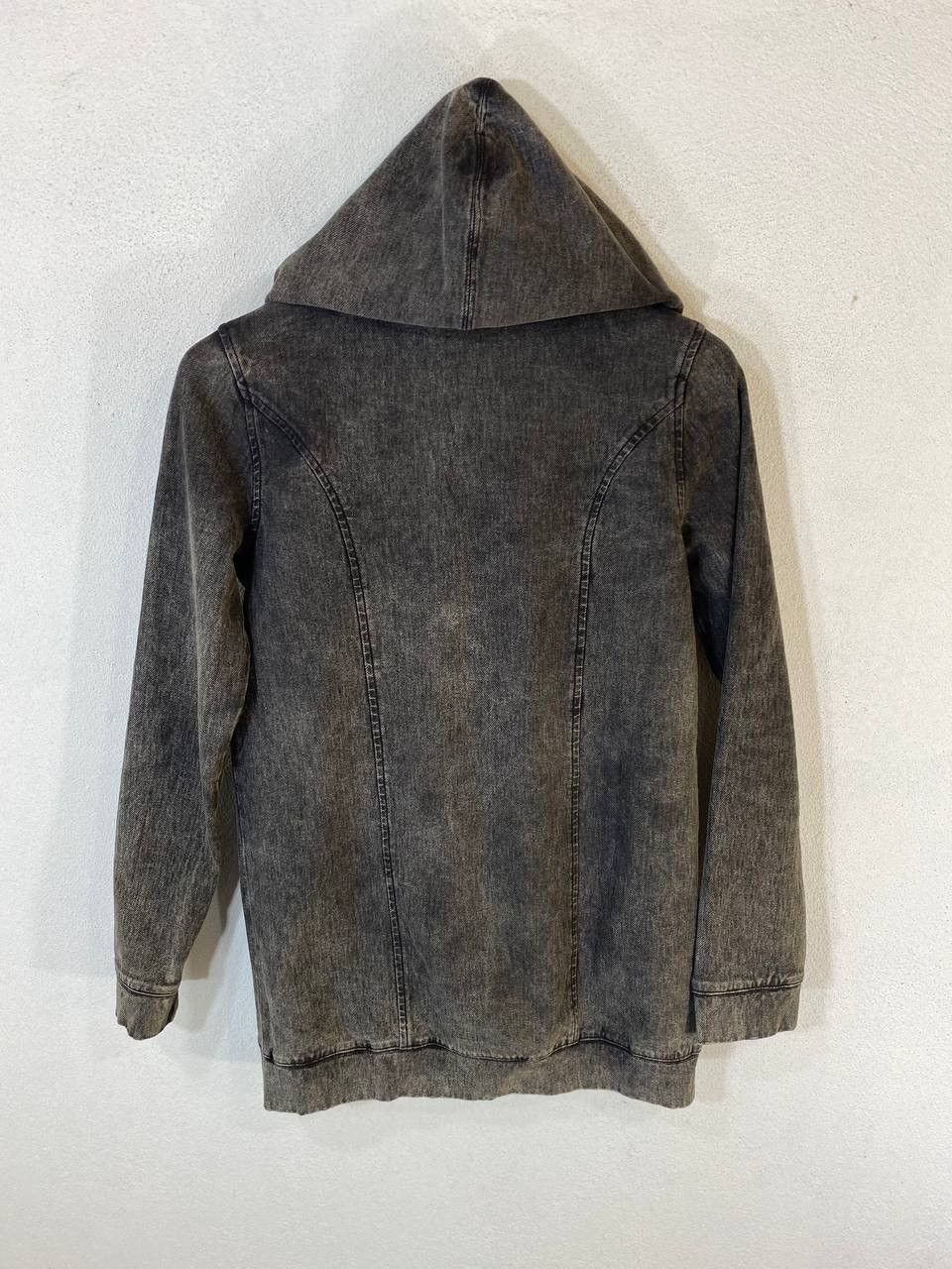 Vintage Japanese Brand Black Denim Jacket Hooded Size US S / EU 44-46 / 1 - 2 Thumbnail