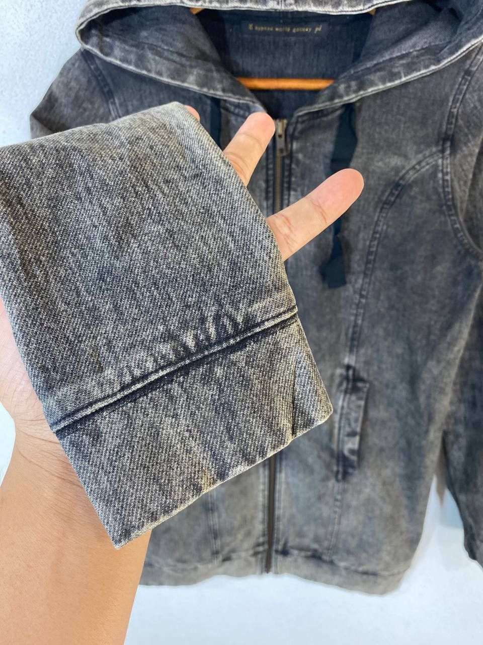 Vintage Japanese Brand Black Denim Jacket Hooded Size US S / EU 44-46 / 1 - 6 Thumbnail