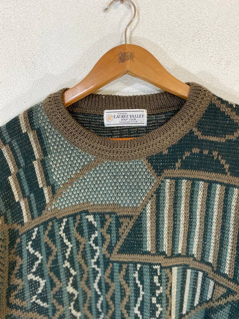Aran Isles Knitwear Vintage Golfwear Laurel Valley Knitted Sweater Size US L / EU 52-54 / 3 - 3 Thumbnail
