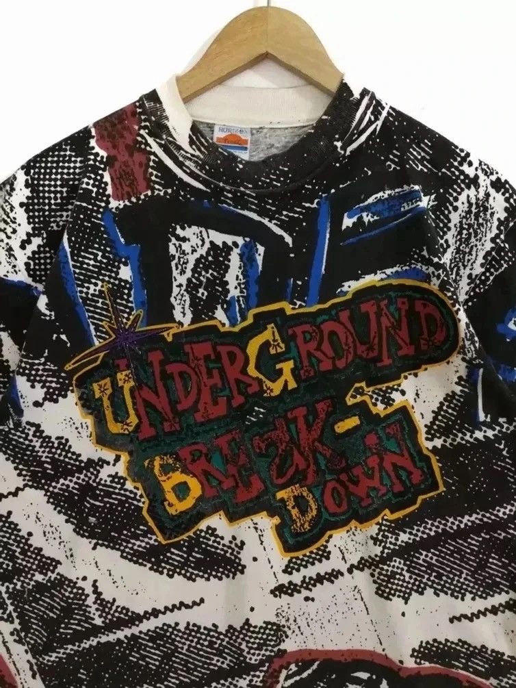 Vintage Vintage Overprint Street Skate Streetwear T-Shirt Size US L / EU 52-54 / 3 - 3 Thumbnail