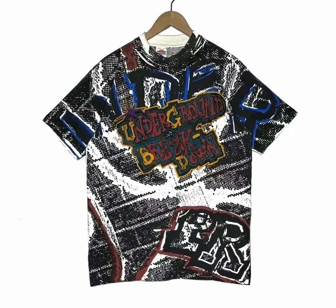 Vintage Vintage Overprint Street Skate Streetwear T-Shirt Size US L / EU 52-54 / 3 - 1 Thumbnail
