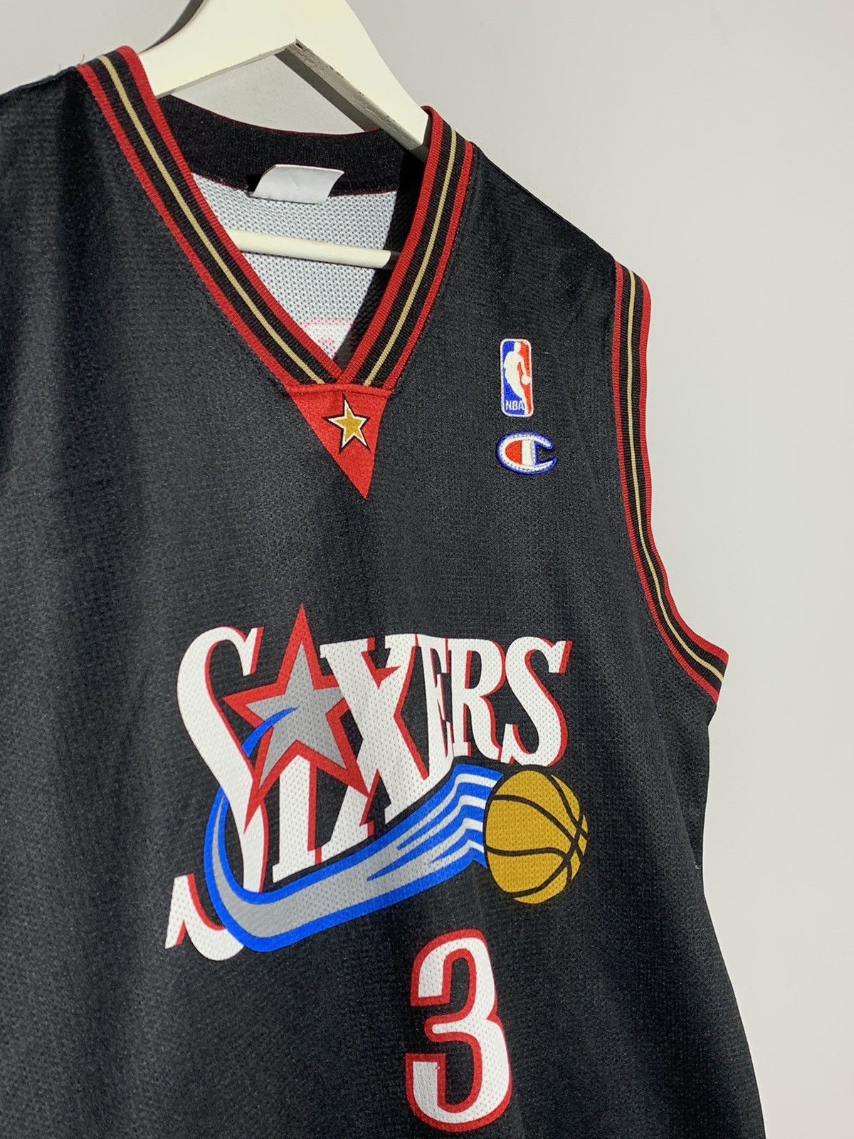 Champion #3 Allen Iverson Philadelphia Champion NBA Jersey Y2k style Size US L / EU 52-54 / 3 - 4 Thumbnail