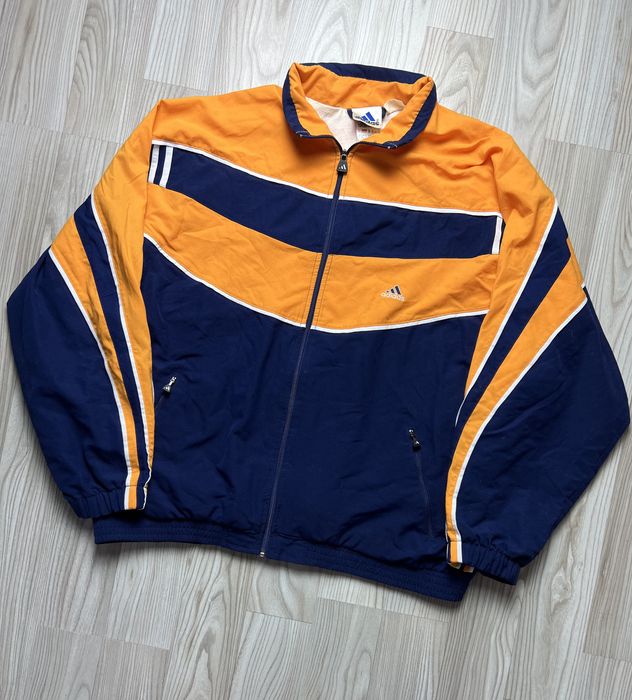 90s-00'S Adidas jacket, men's size XXL equivalent, vintage. unclear red type Vintage Second Hand