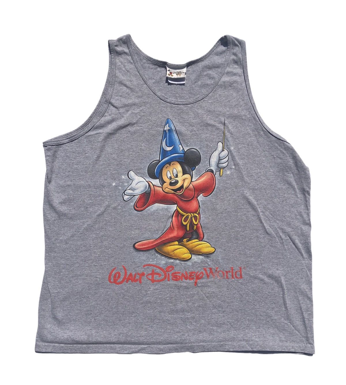 Vintage Vintage Walt Disney World Mickey Mouse Sorcerer Tank Top Size US XL / EU 56 / 4 - 1 Thumbnail