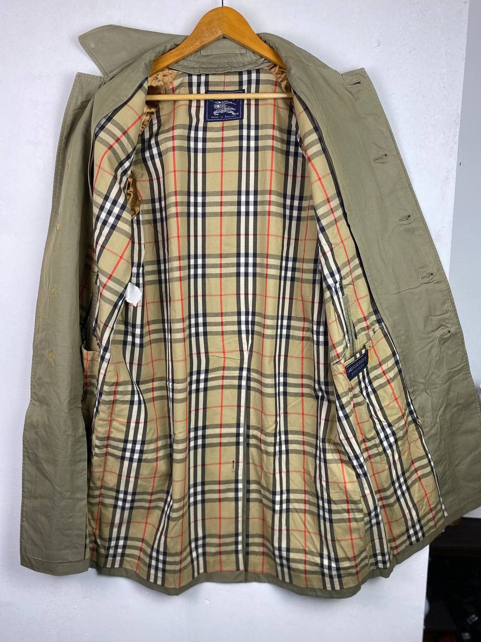 Burberry Vintage Rare Burberrys Trench Coat Nova Checked lining Size US M / EU 48-50 / 2 - 7 Thumbnail