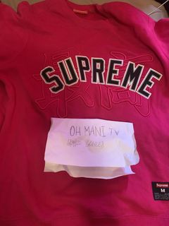 Supreme kanji logo online crewneck white