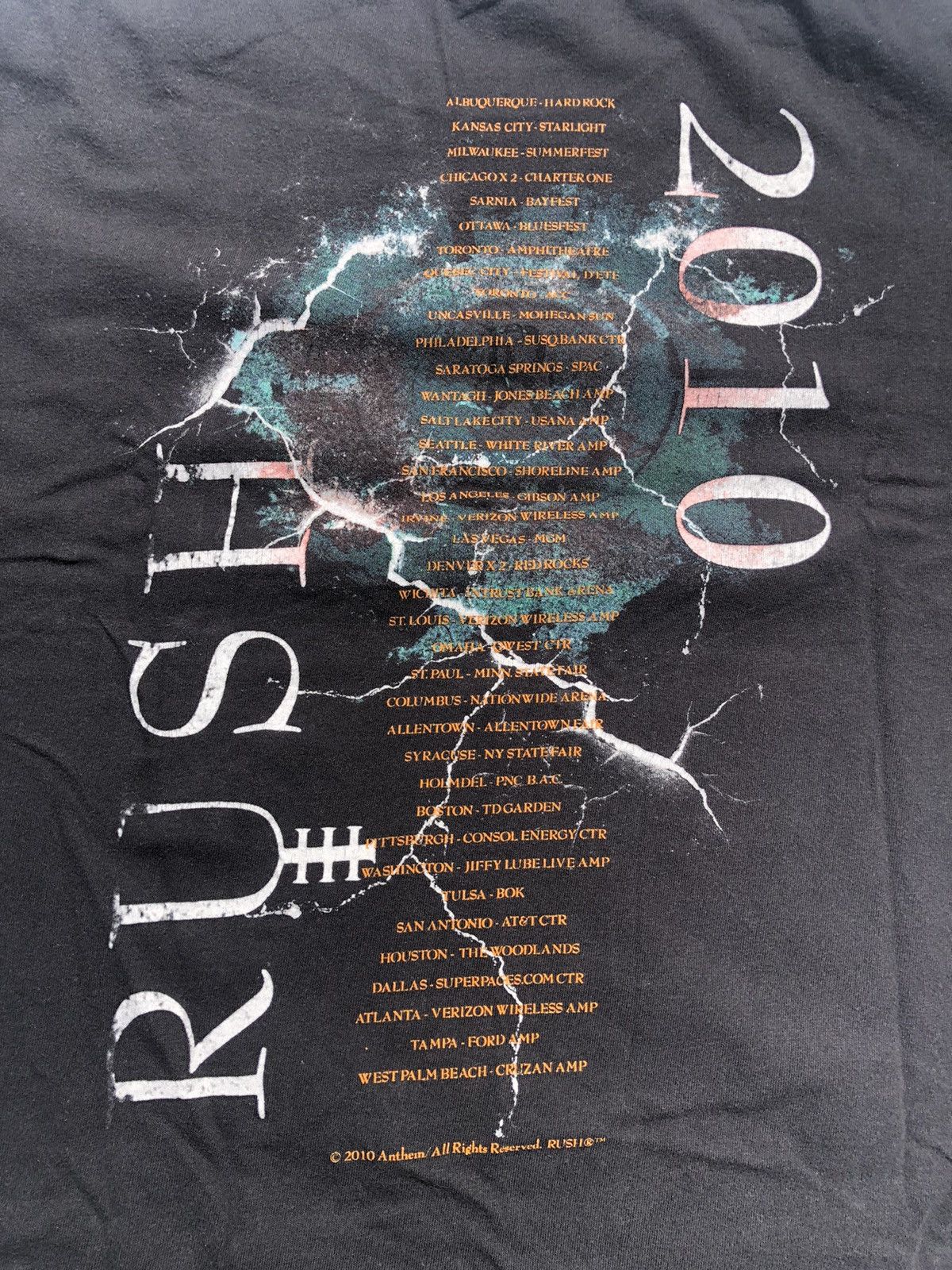 Vintage Vintage Rush 2010 Time Machine Tour Double Sided T-Shirt Size US XL / EU 56 / 4 - 4 Thumbnail