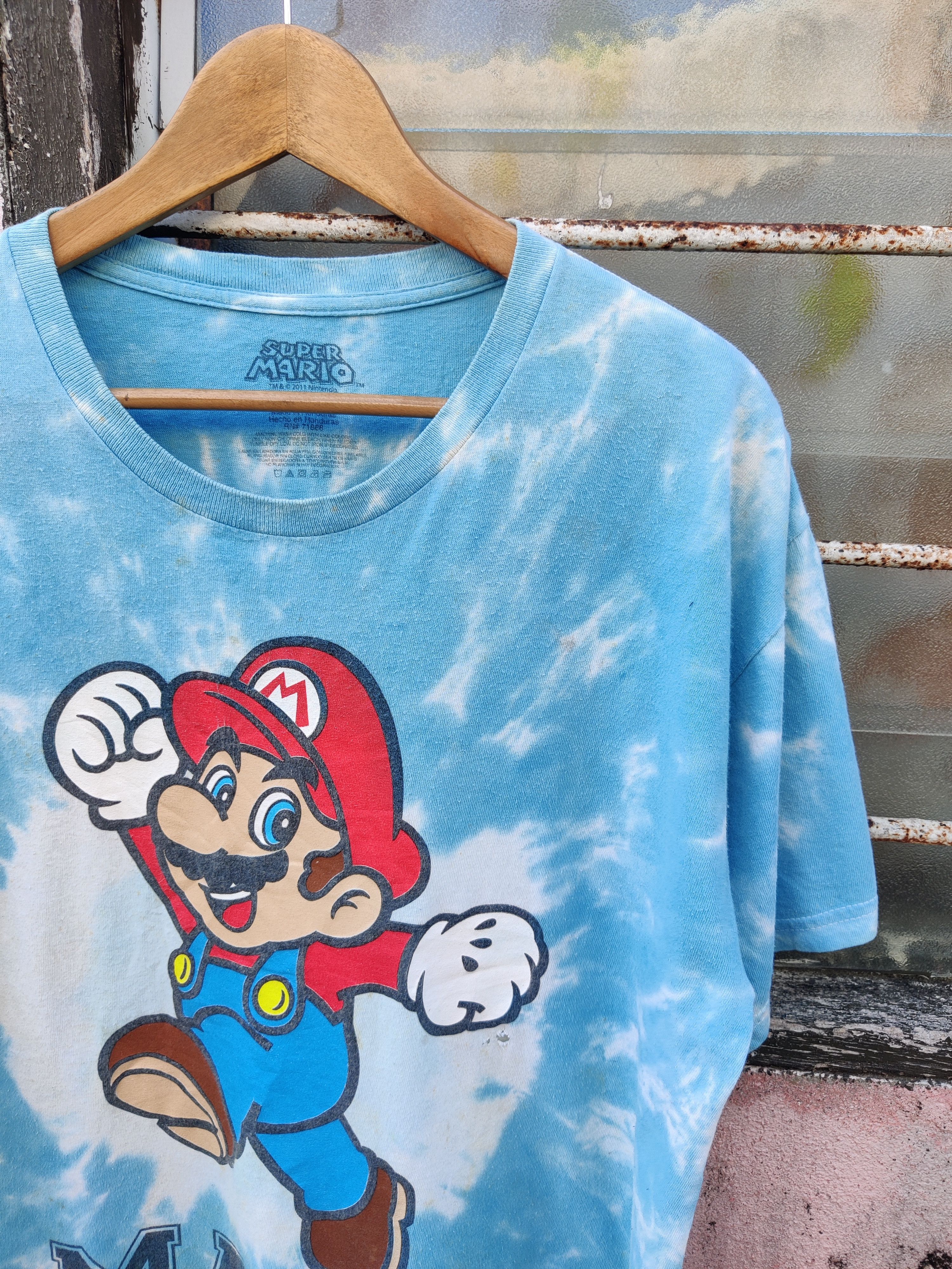 Anime 🔥Best Offer🔥Nintendo Super Mario Big Logo Tie Dye Shirt Size US M / EU 48-50 / 2 - 2 Thumbnail