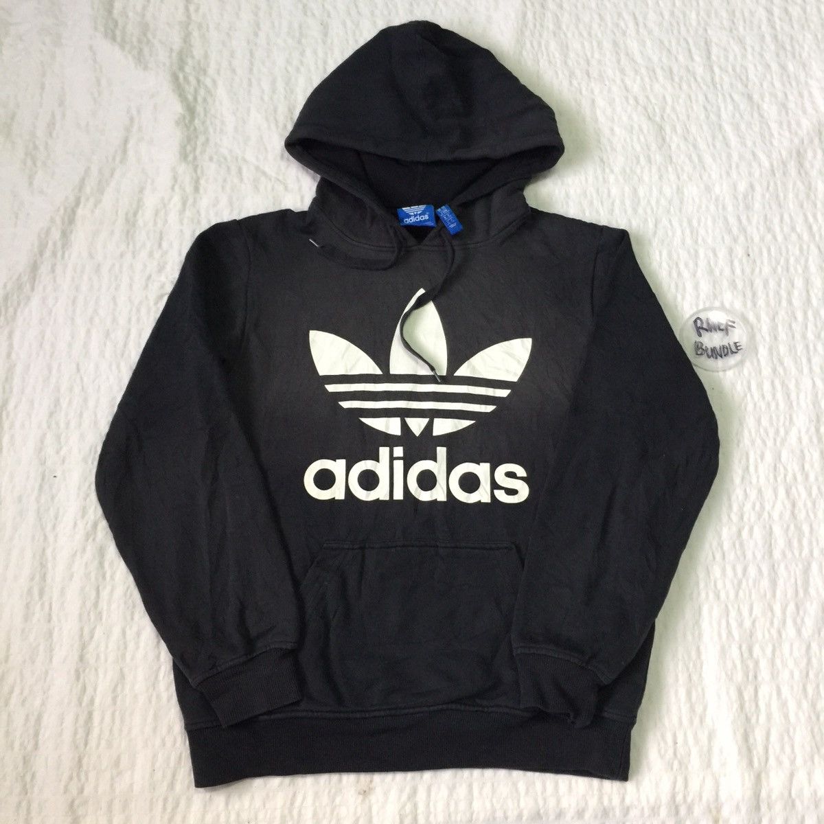 image of Adidas Sweatshirt Hoodie Big Logo, Men's (Size Small)