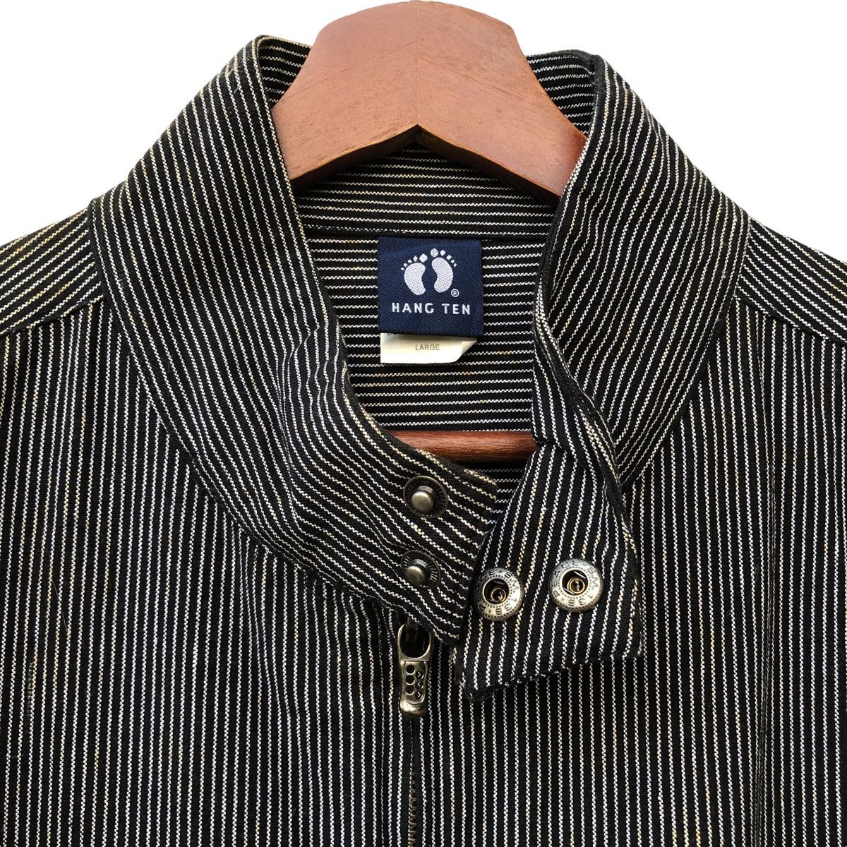 Hang Ten 💥VintageHang Ten Black and White Stripes Hikory Style Size US M / EU 48-50 / 2 - 3 Thumbnail