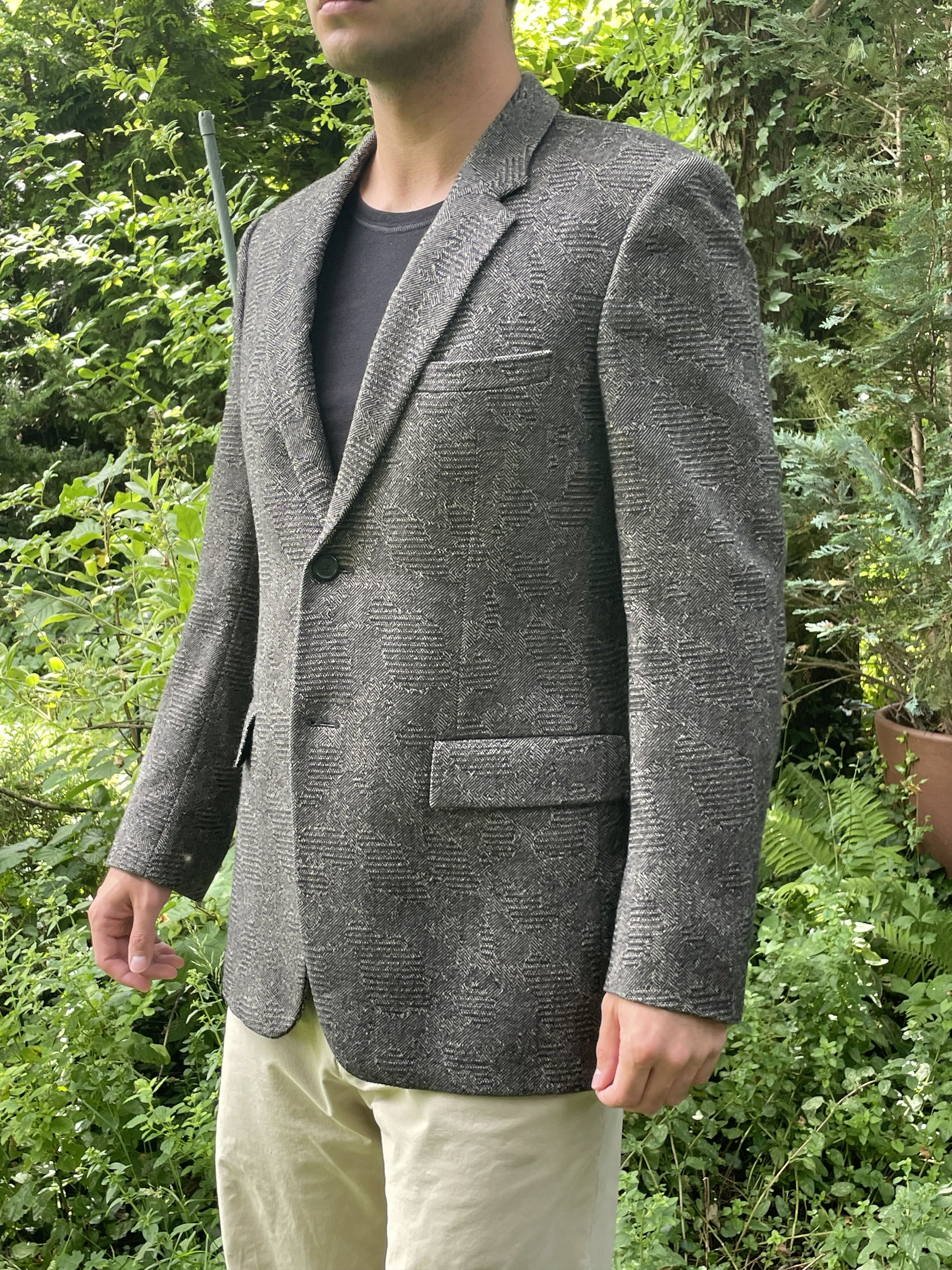 Jil Sander Rare AW08 Jacquard Camo Blazer Size 38R - 2 Thumbnail