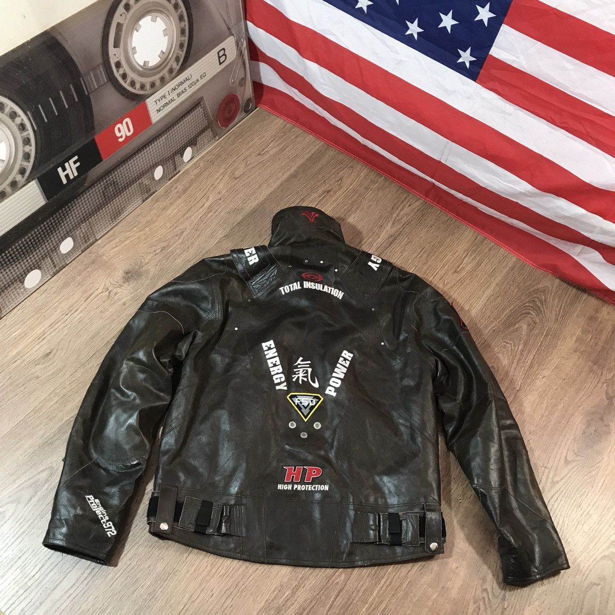 Vintage Leather Biker Jacket Vera Pelle rare Size US XL / EU 56 / 4 - 18 Thumbnail