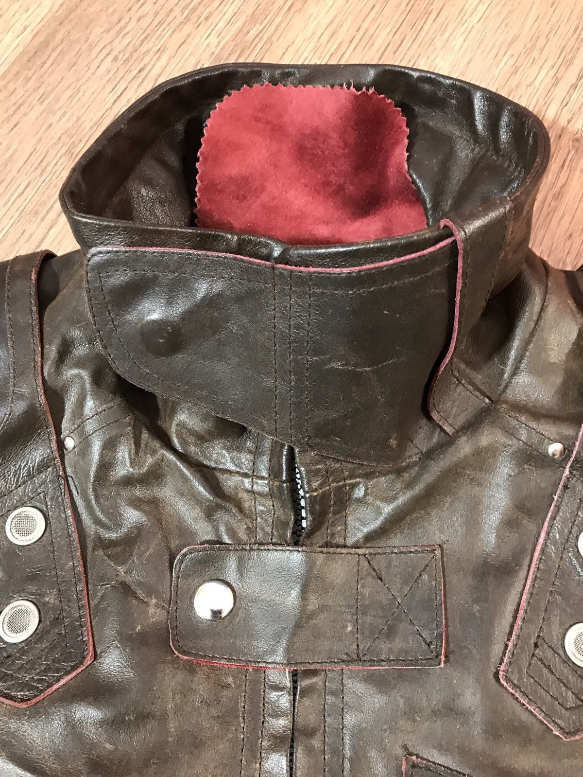 Vintage Leather Biker Jacket Vera Pelle rare Size US XL / EU 56 / 4 - 7 Thumbnail