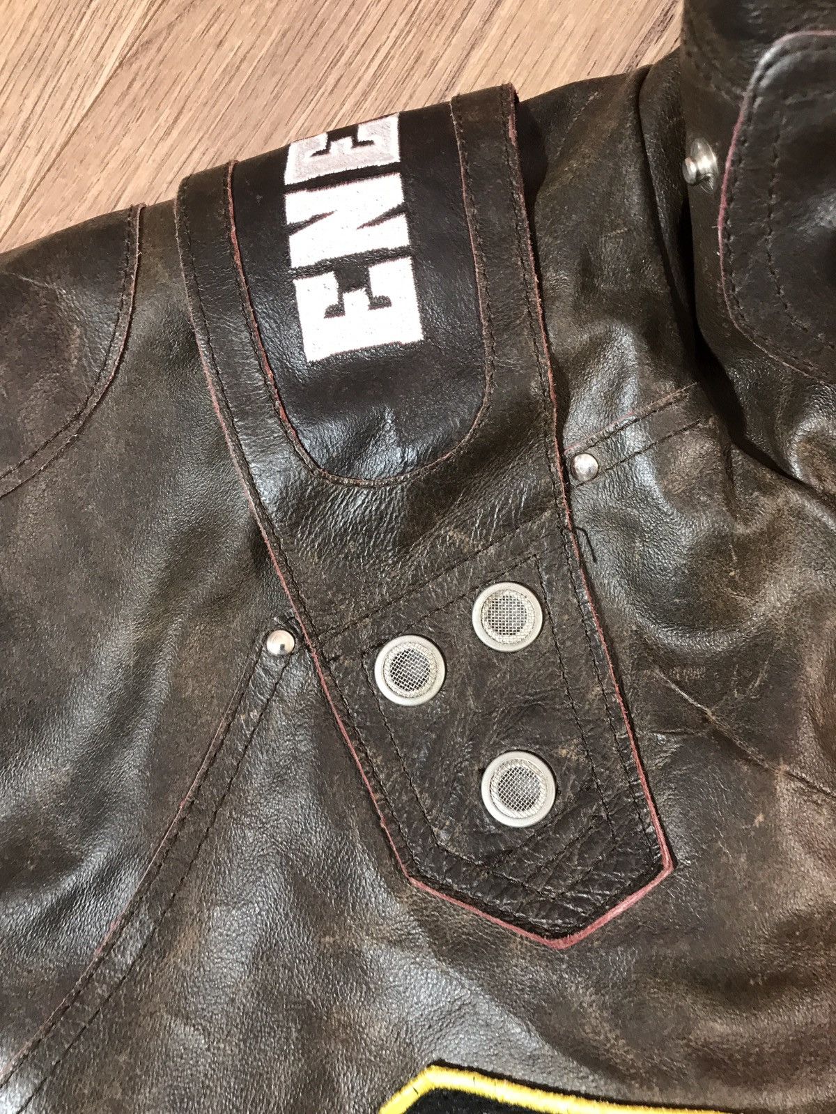 Vintage Leather Biker Jacket Vera Pelle rare Size US XL / EU 56 / 4 - 5 Thumbnail