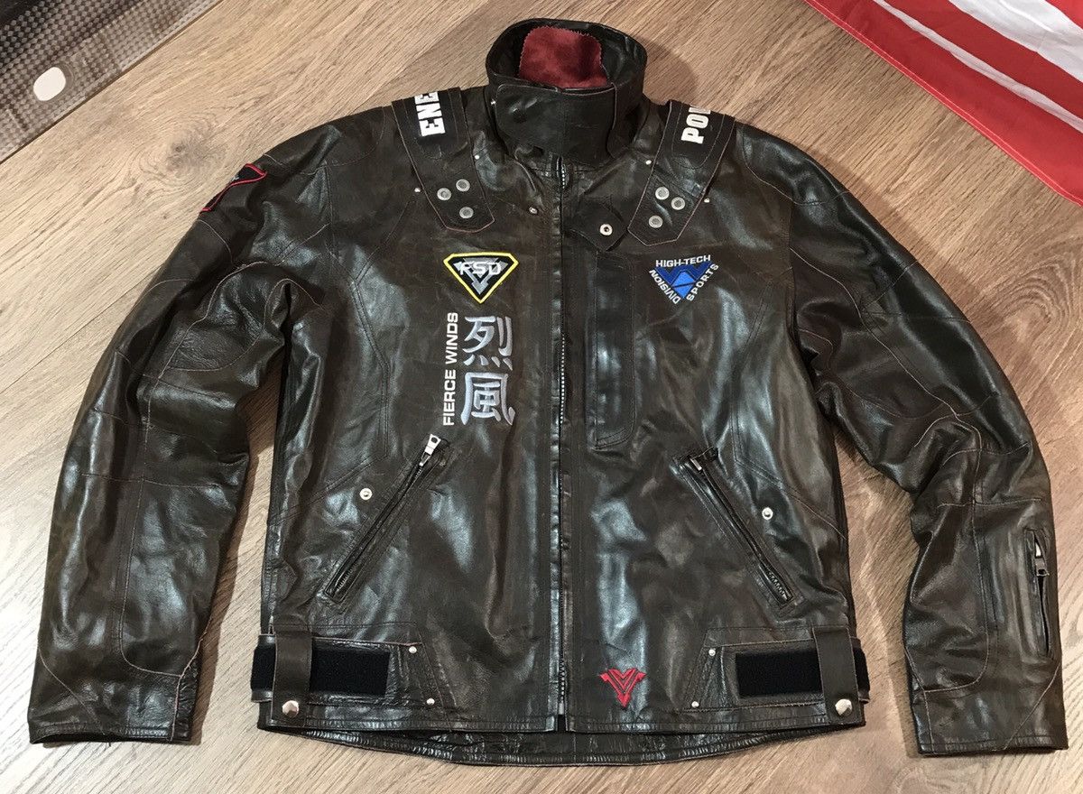 Vintage Leather Biker Jacket Vera Pelle rare Size US XL / EU 56 / 4 - 2 Thumbnail